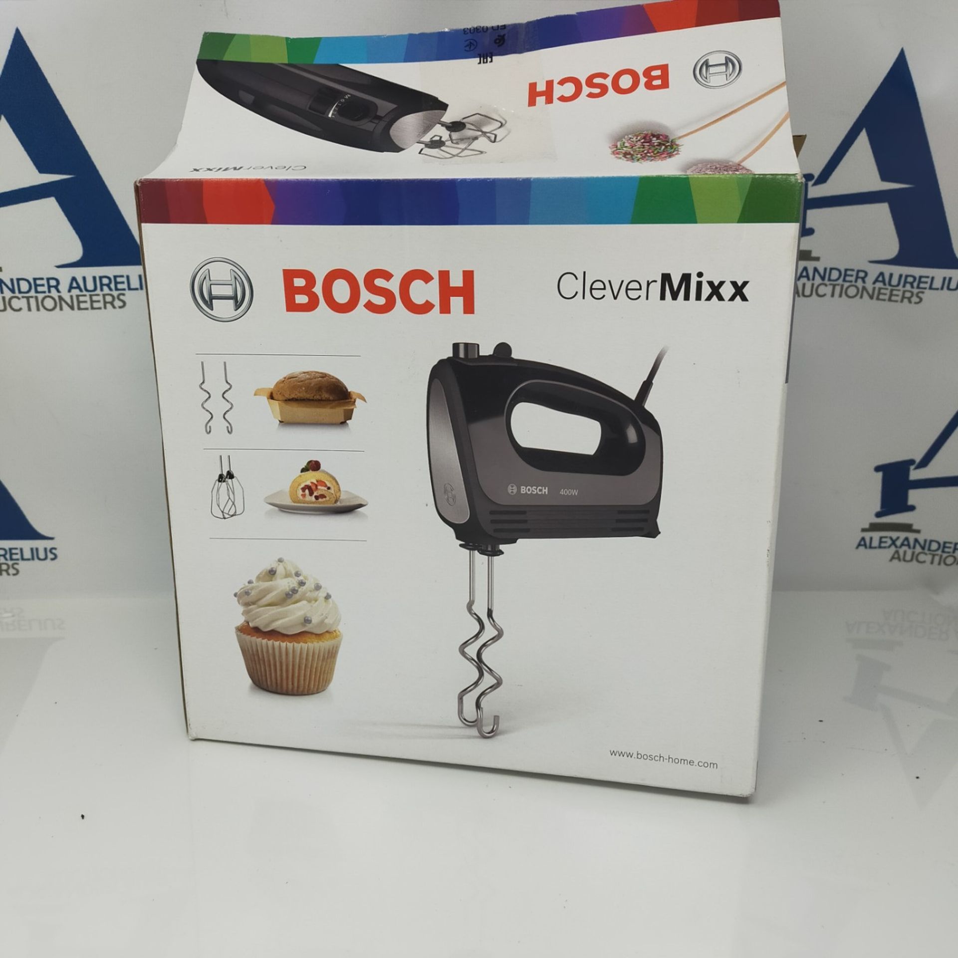 Bosch CleverMixx MFQ2420BGB Hand Mixer, 400 W - Black & Stainless Steel - Bild 2 aus 3