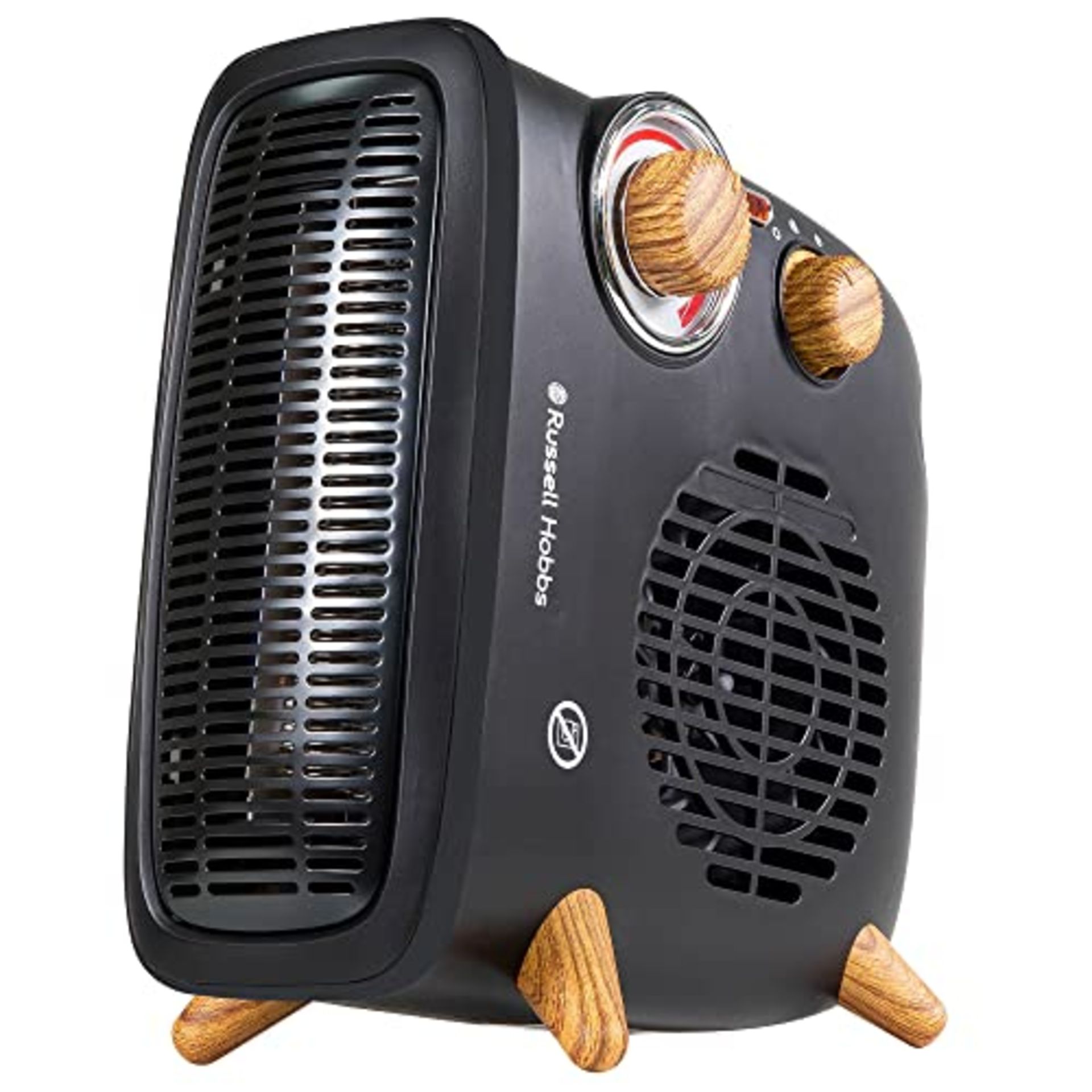 Russell Hobbs 1800W/1.8KW Electric Heater, Retro Horizontal/Vertical Fan Heater Scandi