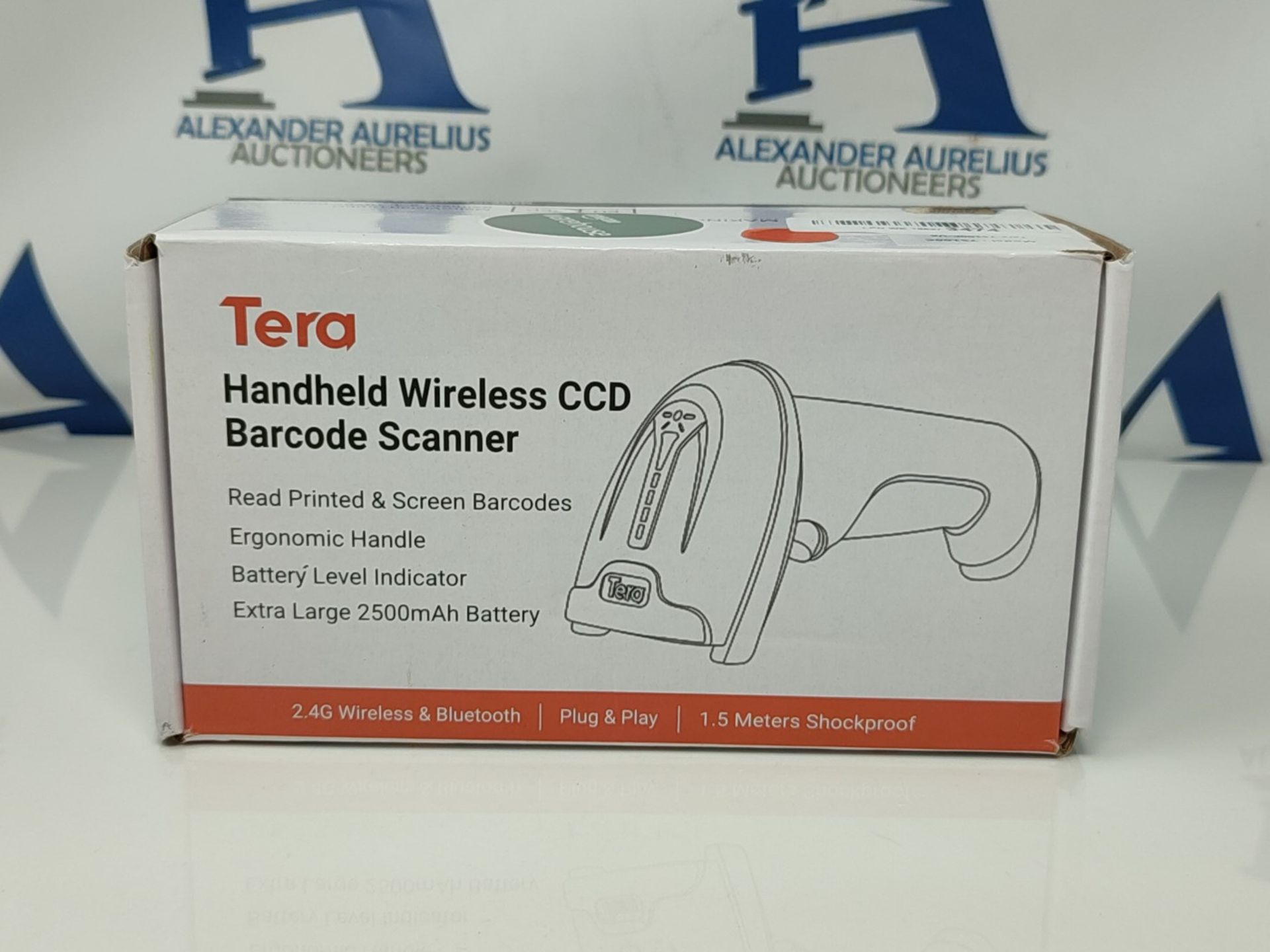 Tera Pro Barcode Scanner Bluetooth 2.4G Wireless, 2500 Pixel CCD USB Wired Handheld 1D