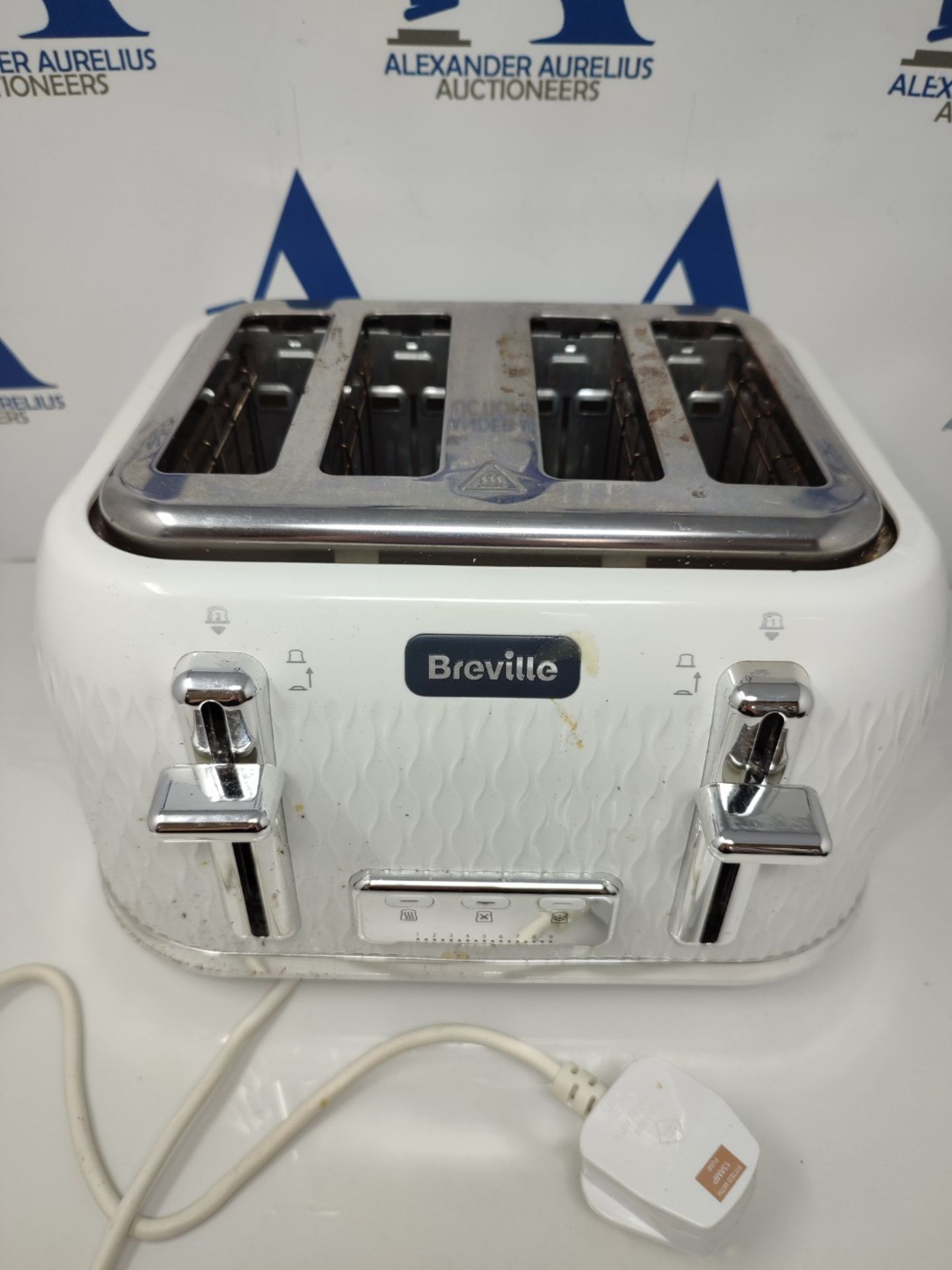 Breville Curve 4-Slice Toaster with High Lift and Wide Slots | White & Chrome [VTT911] - Bild 2 aus 3