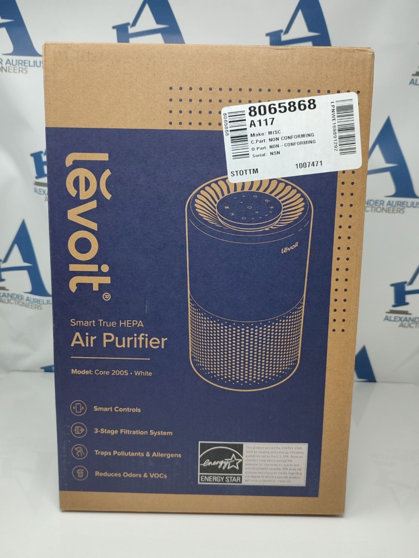 RRP £76.00 LEVOIT Smart WiFi Air Purifier for Home, Alexa Enabled H13 HEPA Filter, CADR 170m³/h, - Image 2 of 3