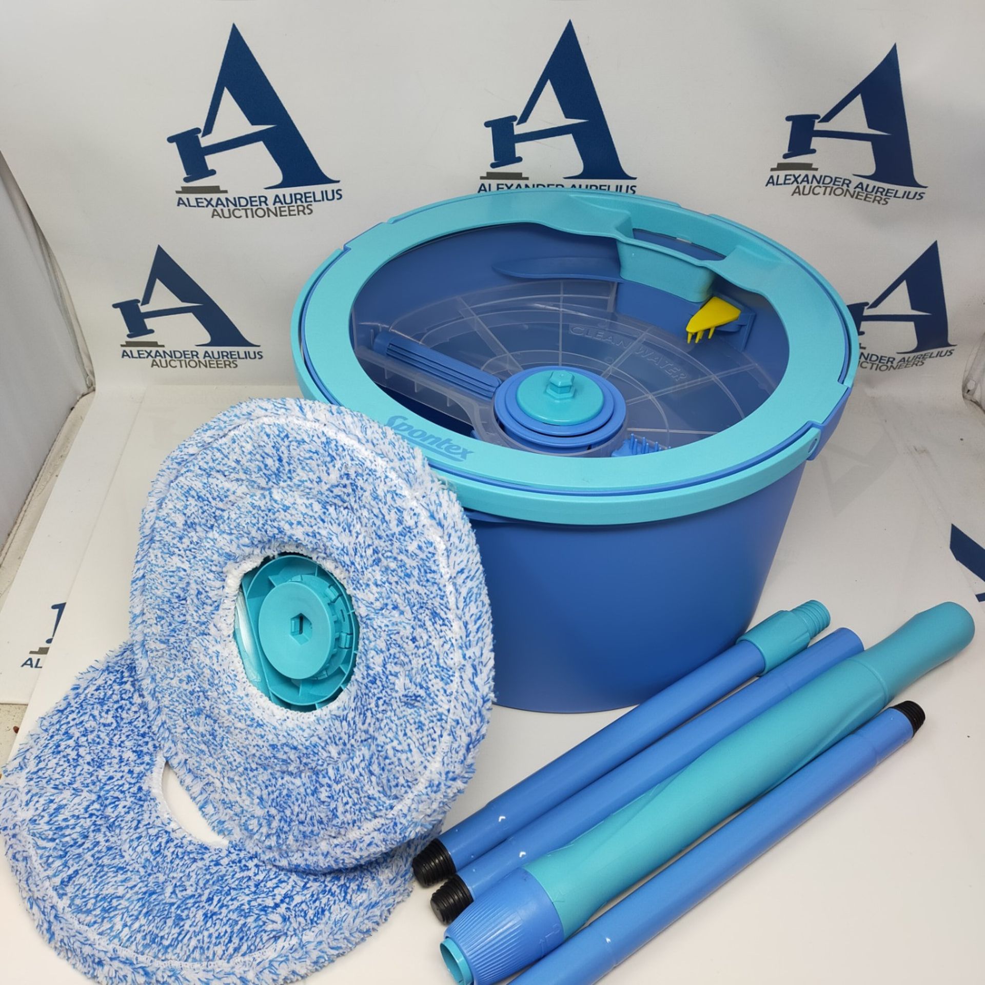 Spontex Aqua Revolution System X'tra Floor Mop and Bucket Set  Separates Clean & Di - Bild 3 aus 3