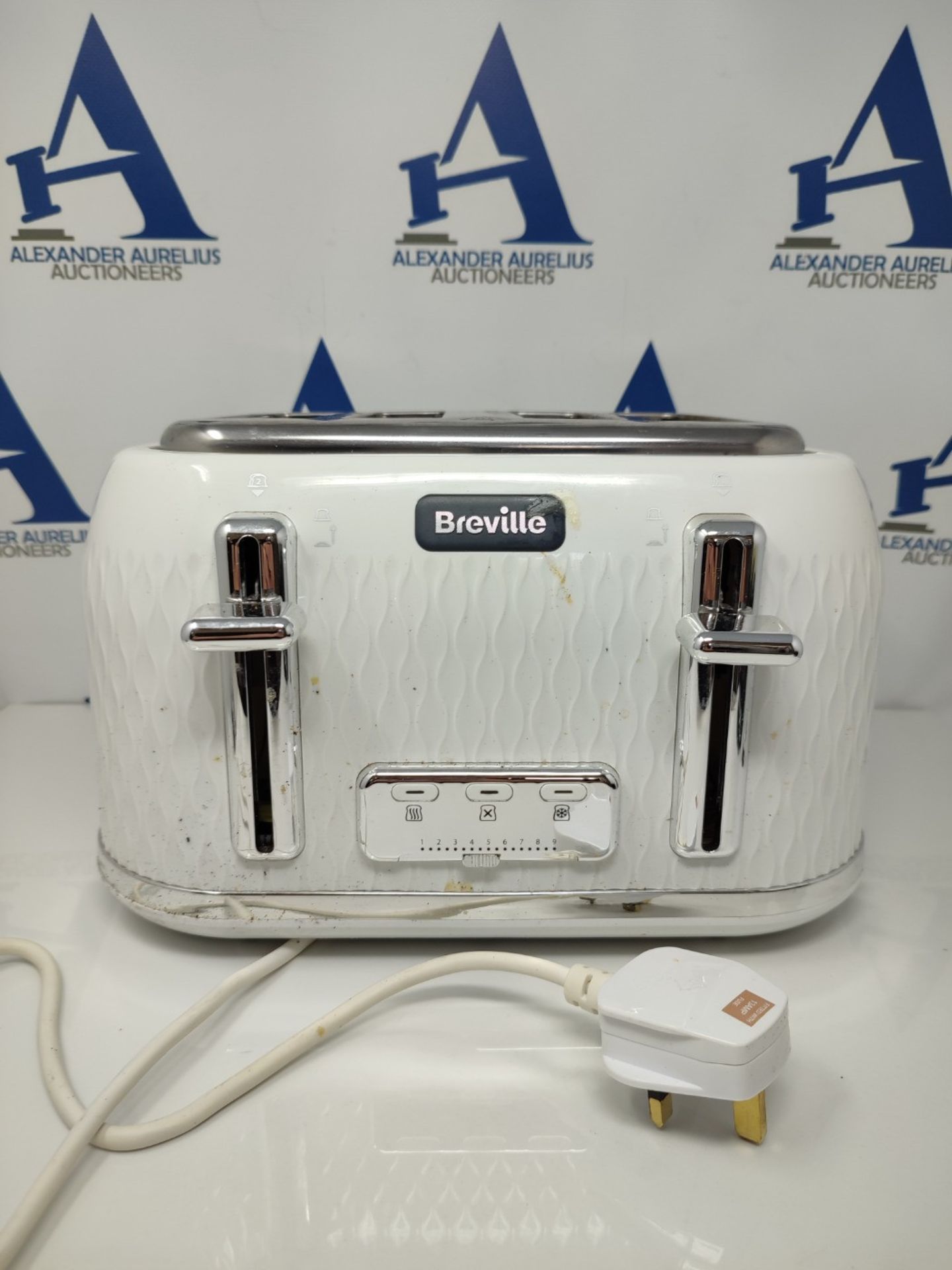 Breville Curve 4-Slice Toaster with High Lift and Wide Slots | White & Chrome [VTT911] - Bild 3 aus 3
