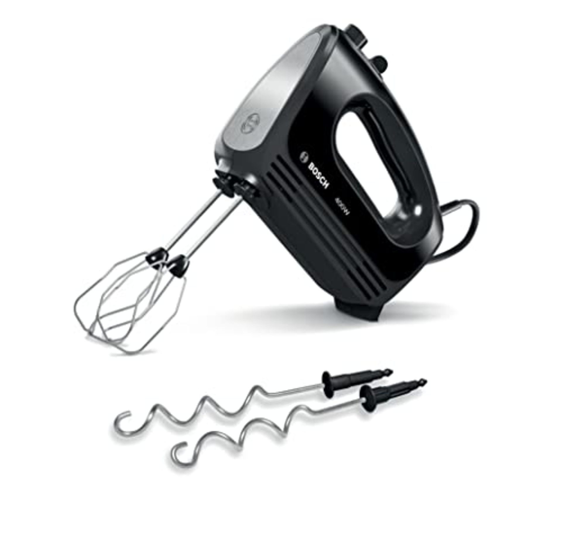 Bosch CleverMixx MFQ2420BGB Hand Mixer, 400 W - Black & Stainless Steel