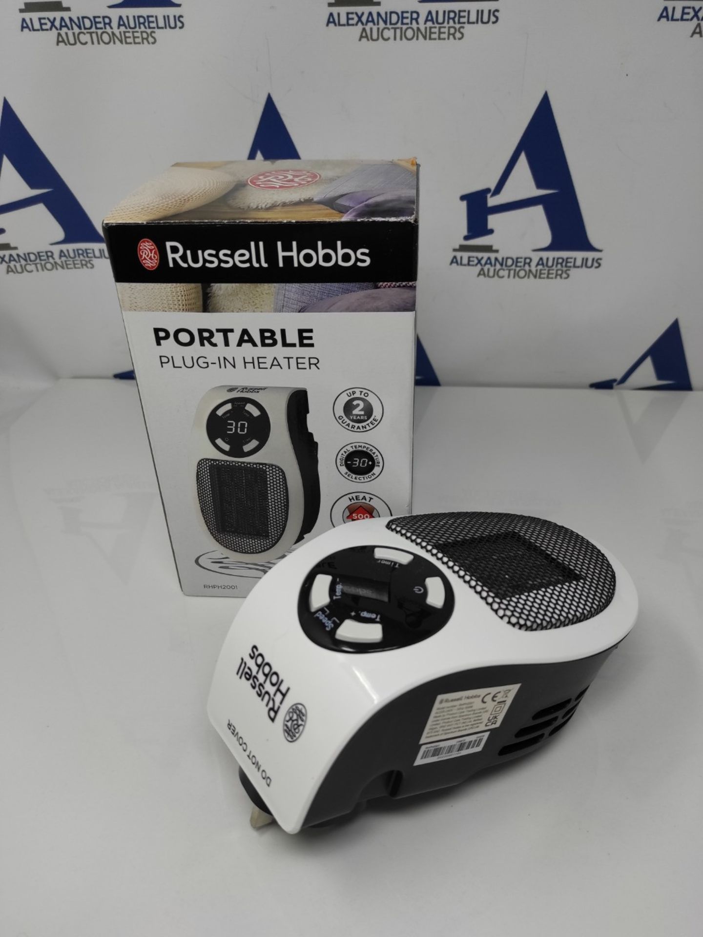 Russell Hobbs RHPH2001 500W Ceramic Plug Heater, Adjustable thermostat, 12 Hour Timer - Image 2 of 3