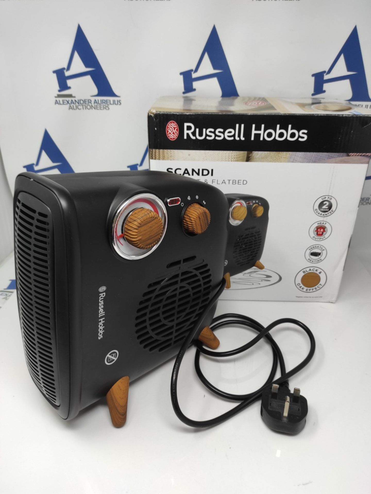 Russell Hobbs 1800W/1.8KW Electric Heater, Retro Horizontal/Vertical Fan Heater Scandi - Image 2 of 2