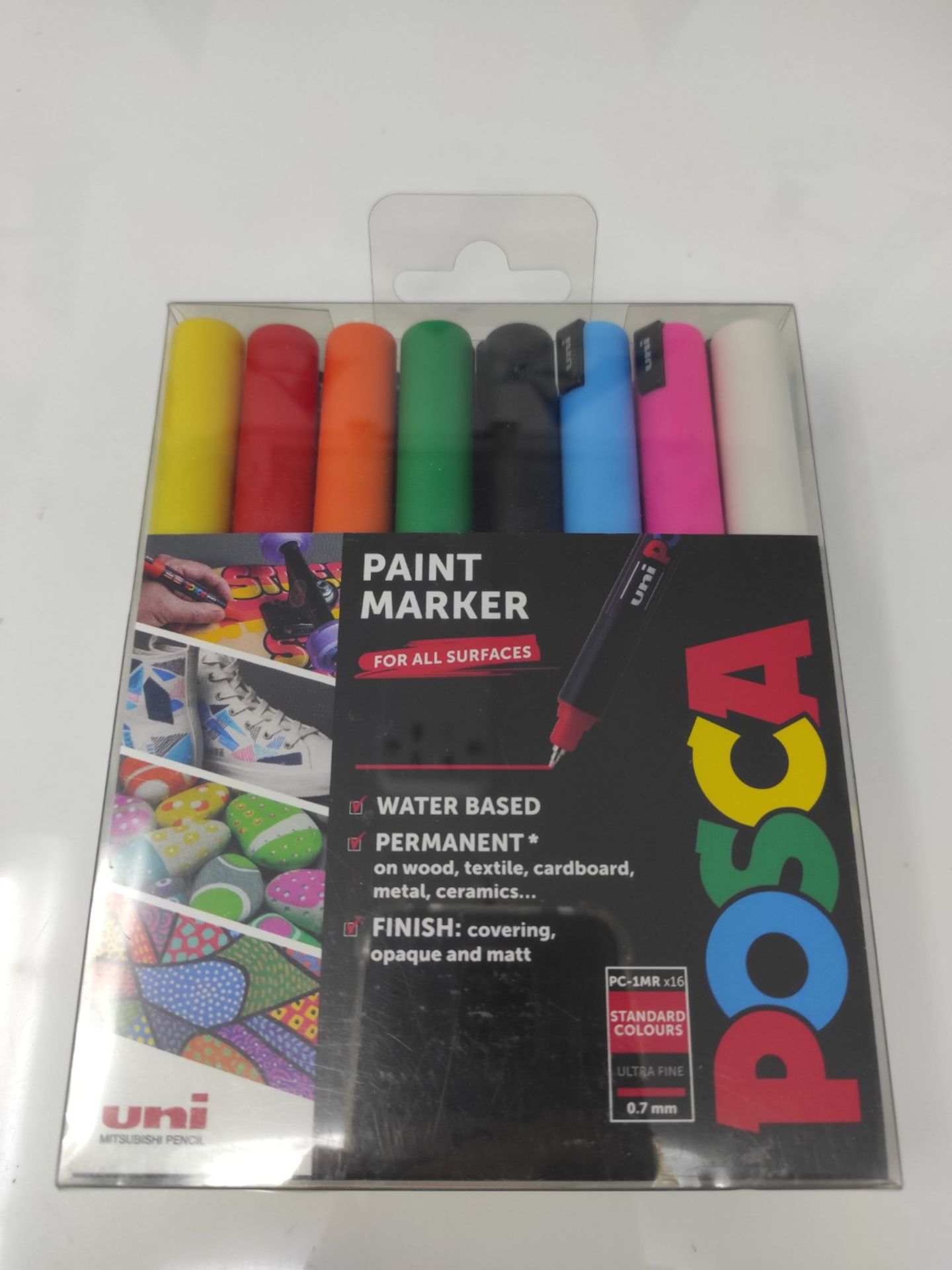 [NEW] POSCA PC-1MR Permanent Marker Paint Pens. Ultra Fine Tip for Art & Crafts. Multi - Image 2 of 2