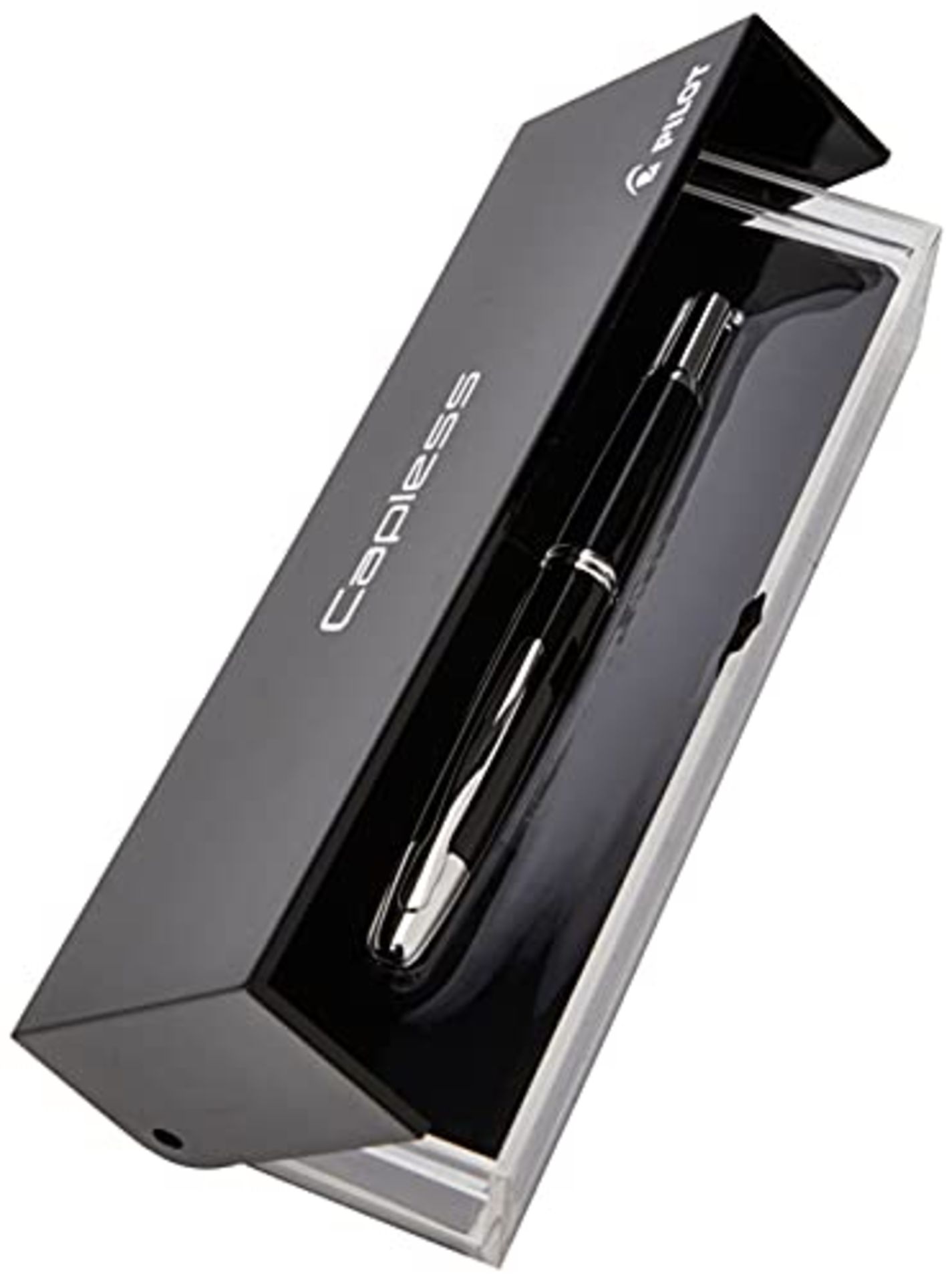 RRP £177.00 Pilot Capless Medium Retractable Fountain Pen with Rhodium Trim - Silver