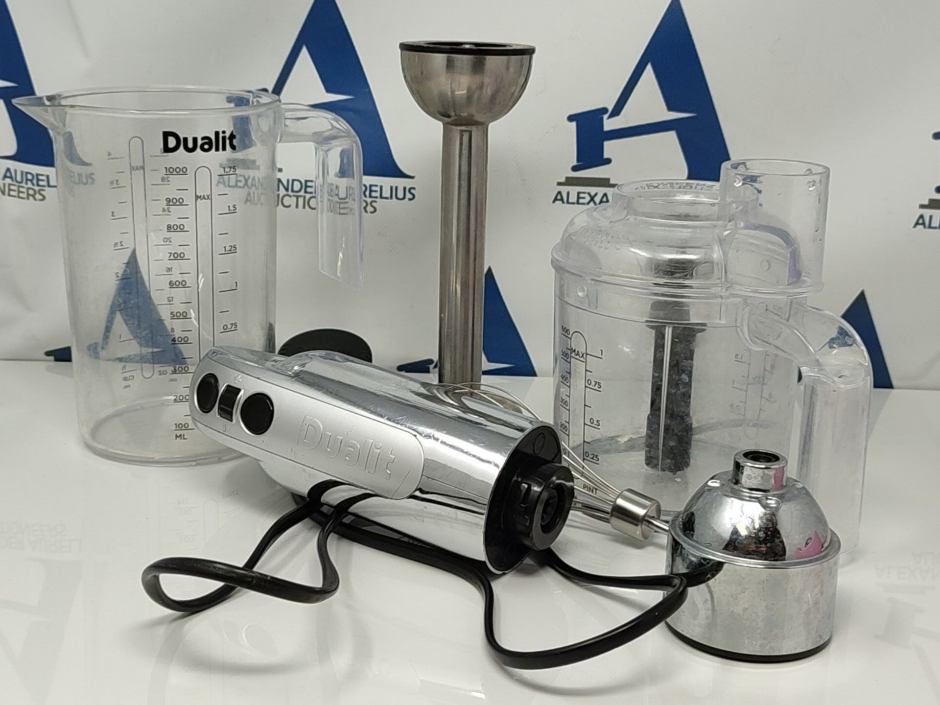 RRP £90.00 Dualit Hand Blender Set | Handheld Stick Blender With Chopping Bowl, Whisk & 1L Measur - Image 2 of 2