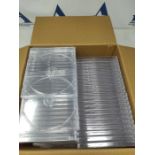 50 x CD/DVD Jewel 10.4mm Cases for 1 Disc with Clear Tray (Pack of 50)