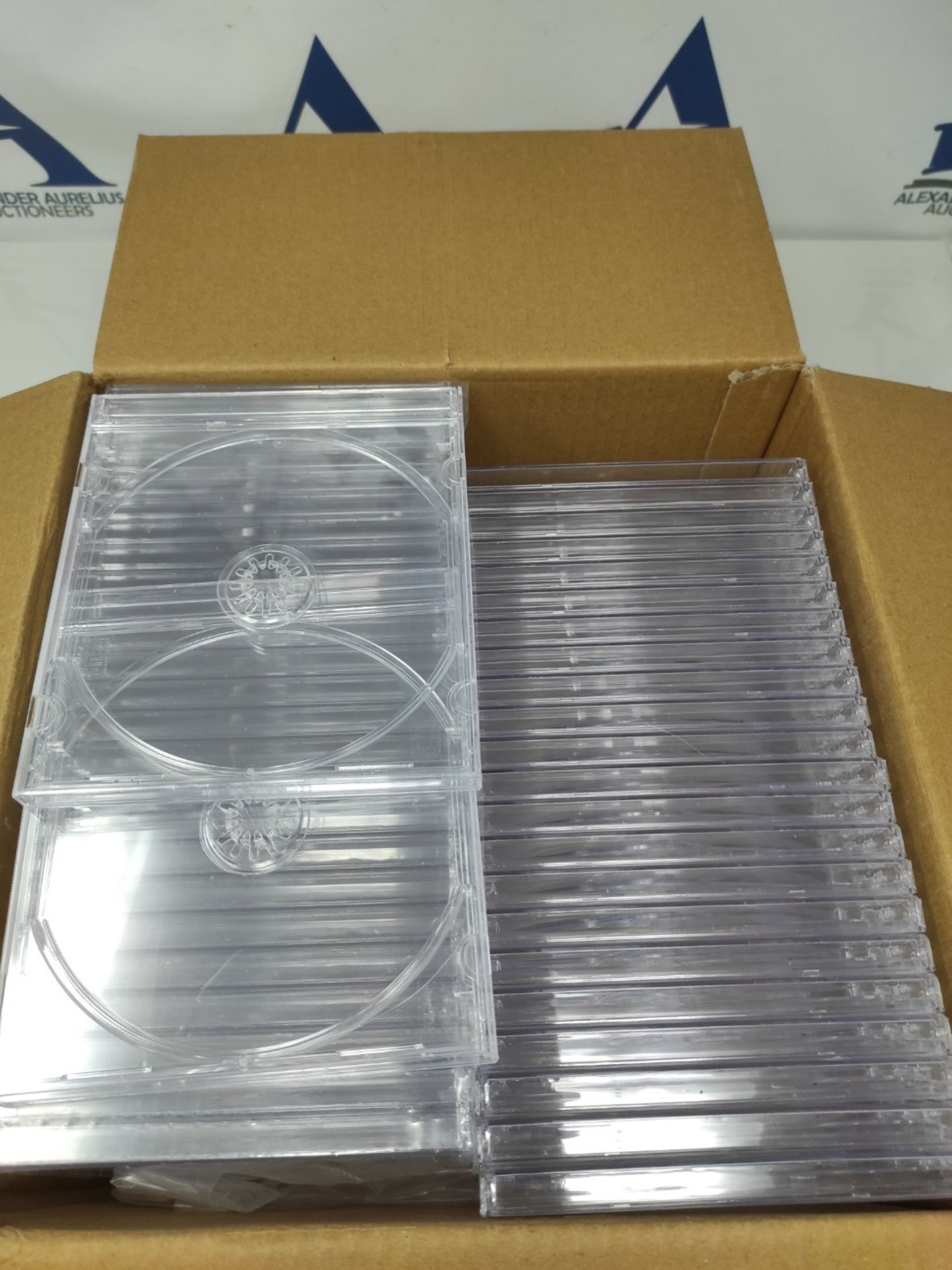 50 x CD/DVD Jewel 10.4mm Cases for 1 Disc with Clear Tray (Pack of 50)