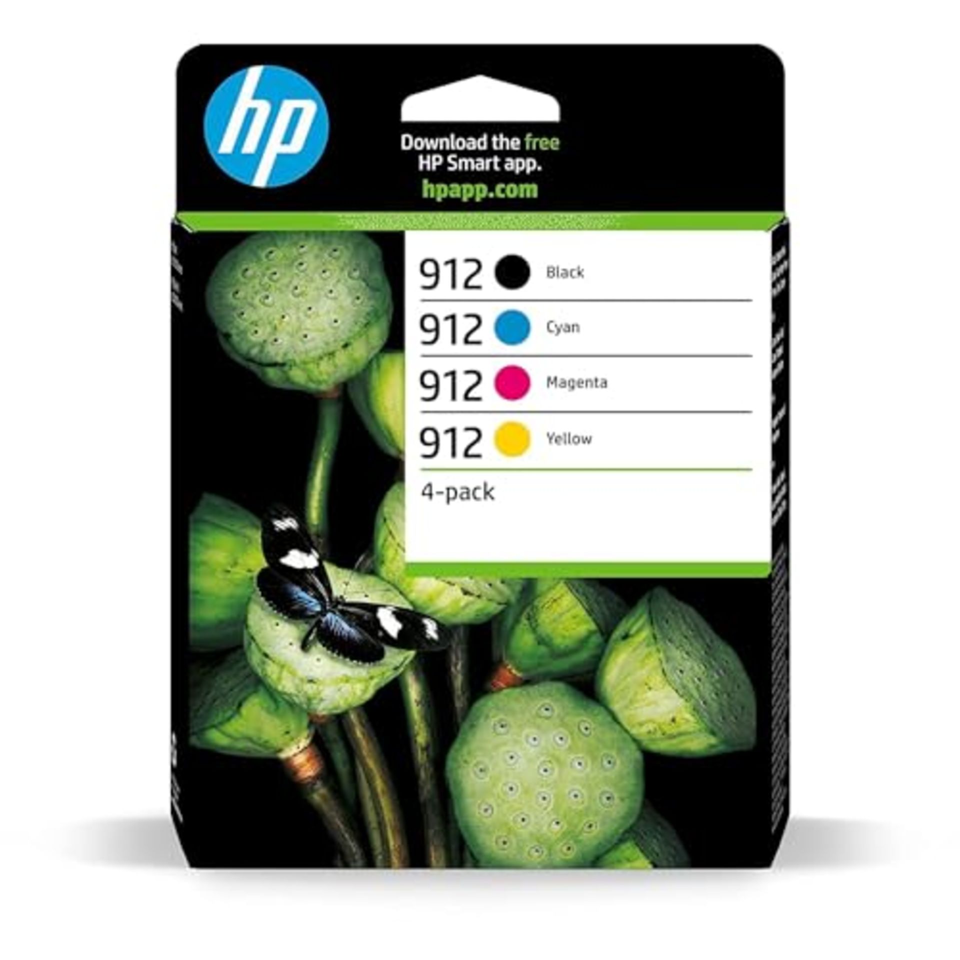 [NEW] HP 6ZC74AE 912 Original Ink Cartridges, Black/Cyan/Magenta/Yellow, Multipack