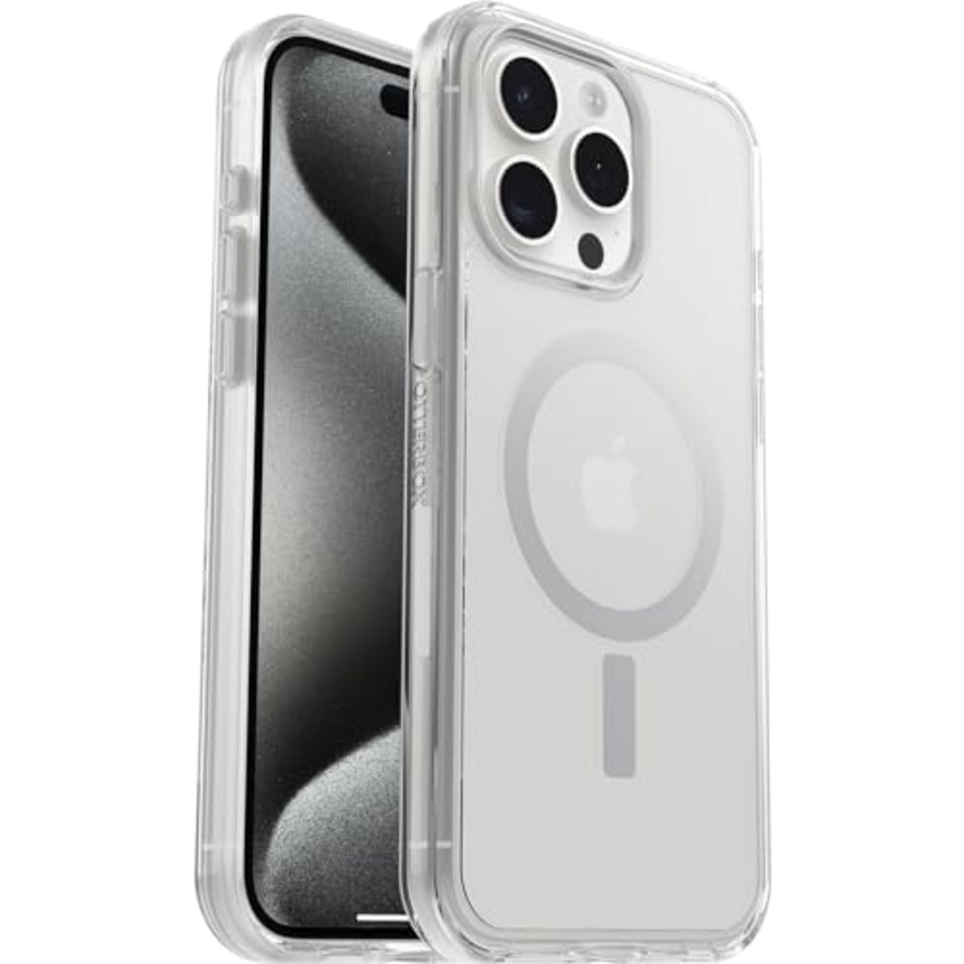 OtterBox Symmetry Clear for MagSafe Case for iPhone 15 Pro Max, Shockproof, Drop proof