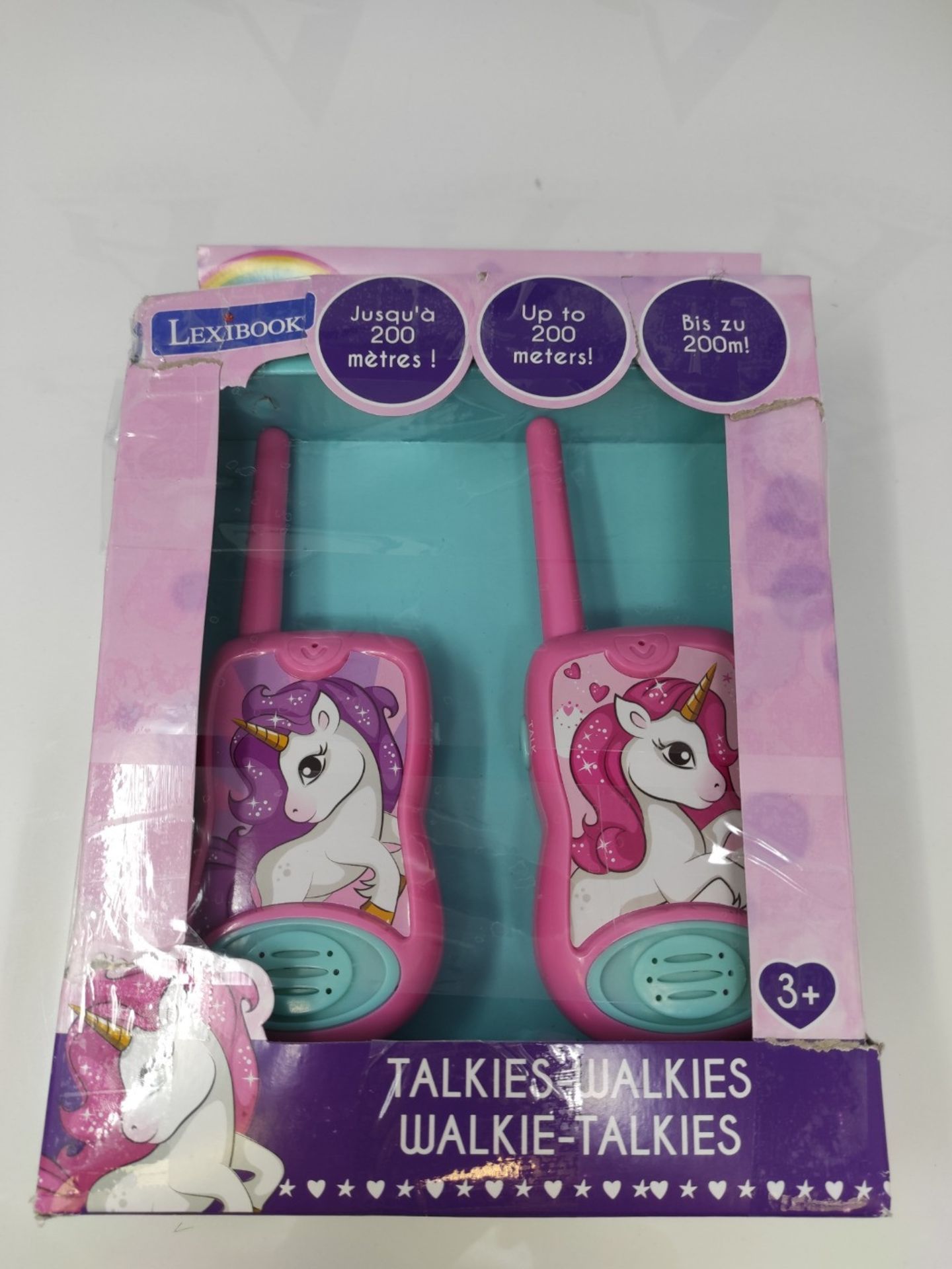 Lexibook Unicorn Walkie-talkies, communication game for children Belt clip for transpo - Image 3 of 3