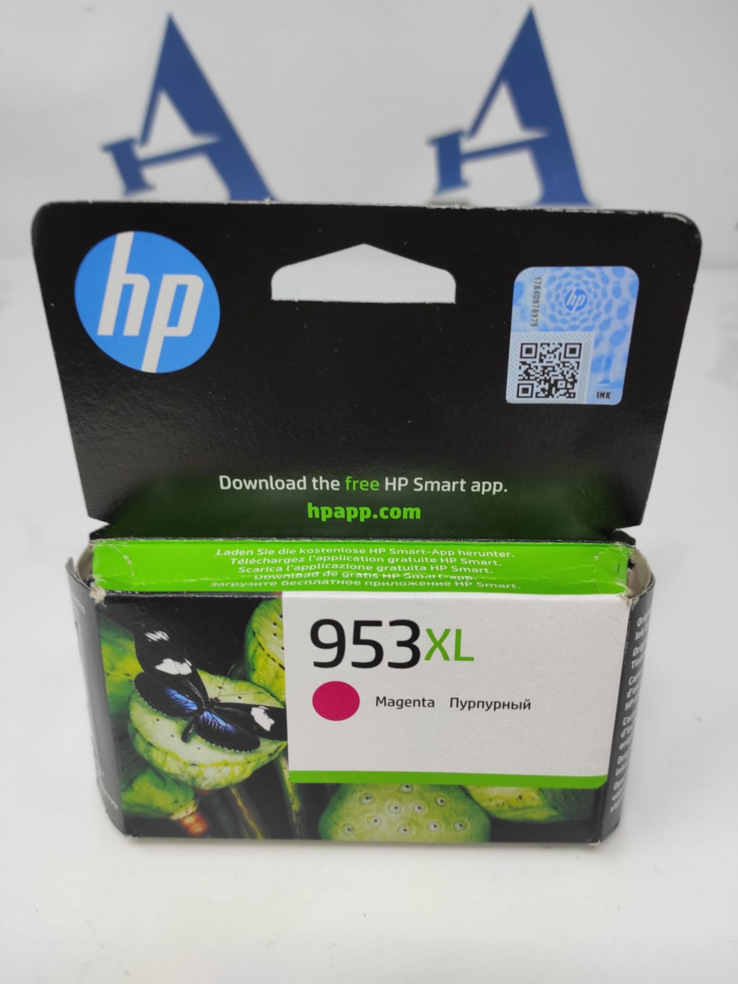 HP F6U17AE 953XL High Yield Original Ink Cartridge, Magenta, Single Pack - Image 2 of 2