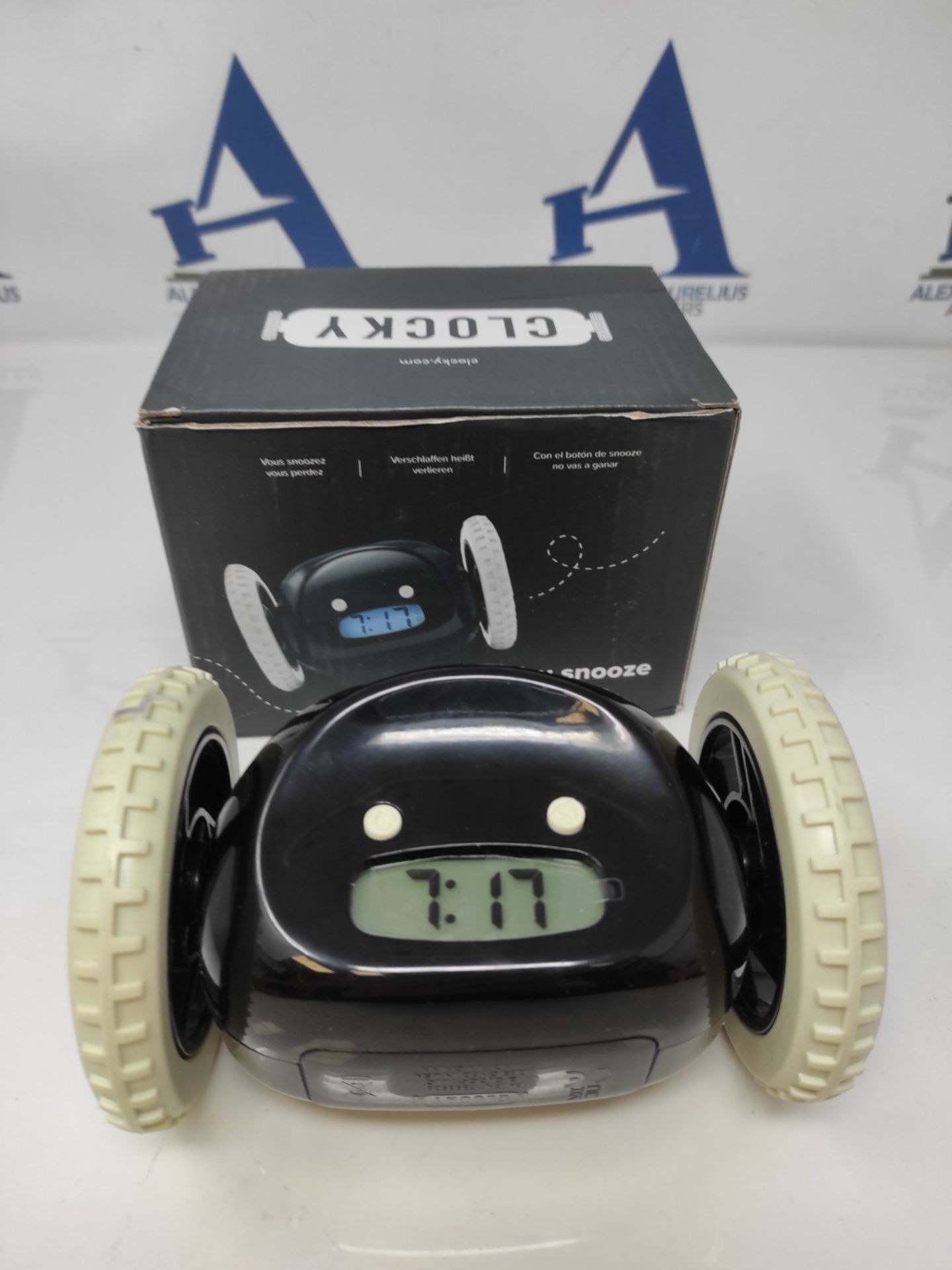 CLOCKY Alarm Clock on Wheels (Original) | Extra Loud for Heavy Sleeper (Adult or Kid B - Image 2 of 2