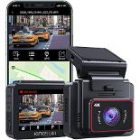 RRP £95.00 Kingslim D5 4K Dash Cam Front with WiFi - 2160P UHD Car Camera Dash Cam with GPS and S