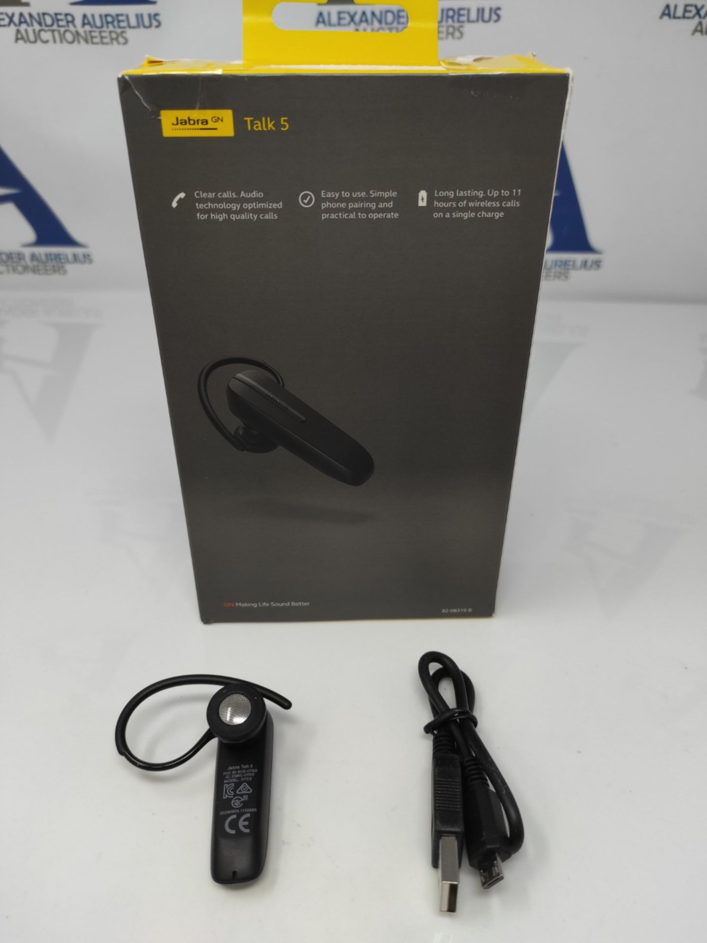 Jabra Talk 5 Mono In-Ear Headset  Wireless and Clear Calls - Simple Pairing with Mo - Image 2 of 3