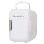 Russell Hobbs Mini Fridge RH4CLR1001 4L/6 Can Portable Mini Cooler & Warmer for Drinks