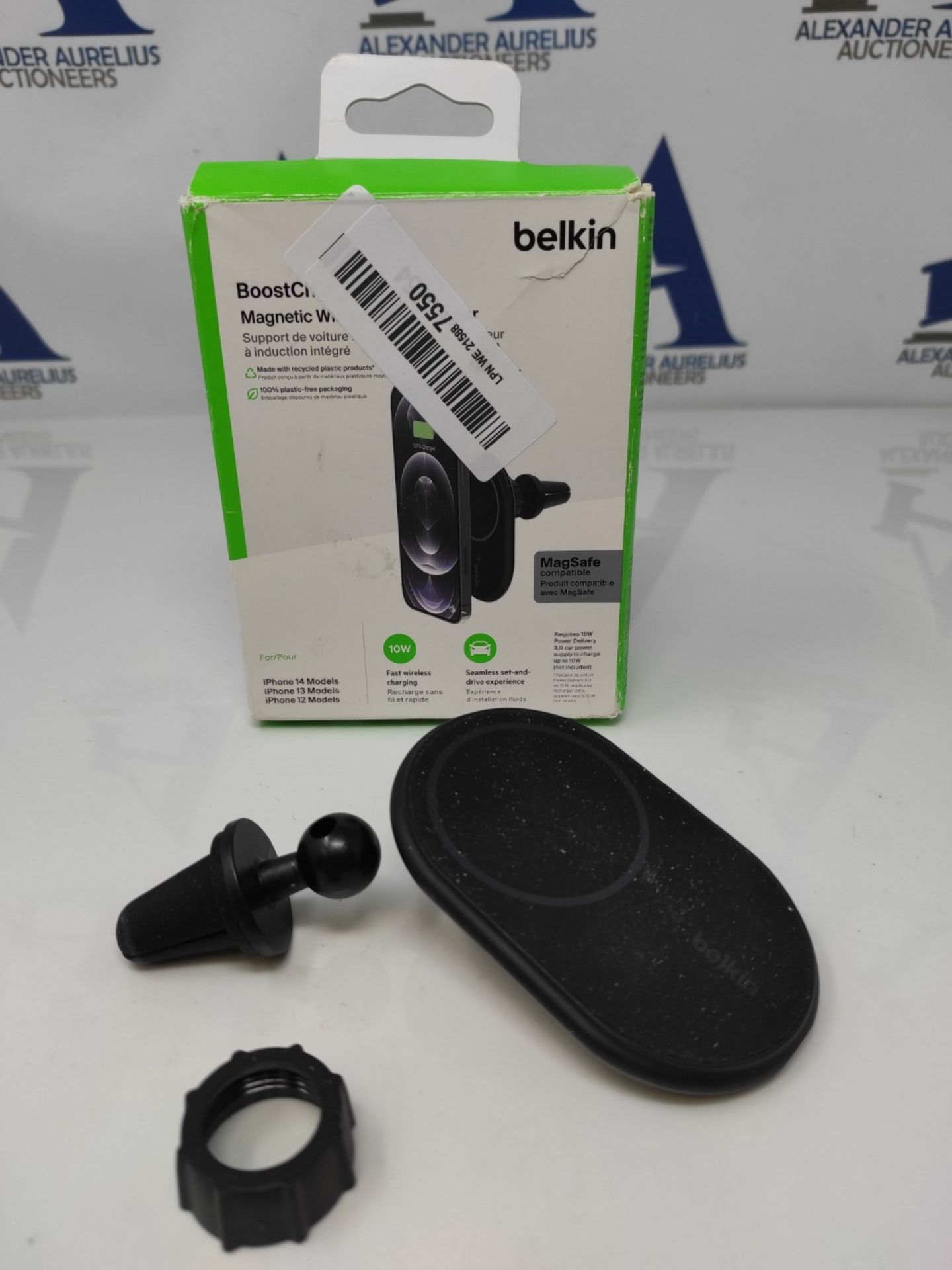 Belkin BoostCharge Wireless Charger, Magnetic Car Charger, Phone Mount Holder Compatib - Bild 2 aus 2