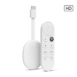 Chromecast with Google TV (HD) Snow  Streaming entertainment on your TV with voice