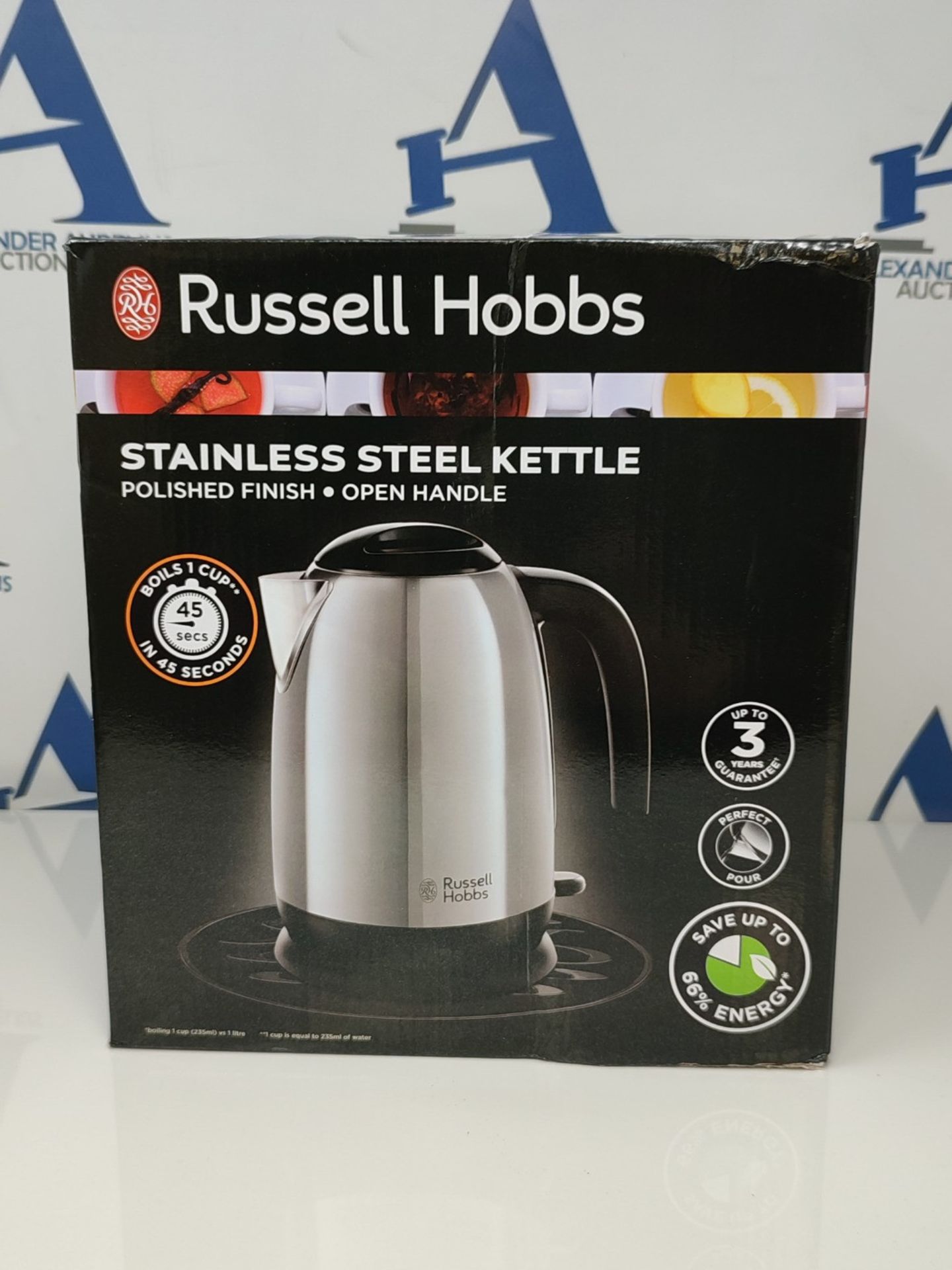 Russell Hobbs 23911 Adventure Polished Stainless Steel Electric Kettle Open Handle, 30 - Image 2 of 3