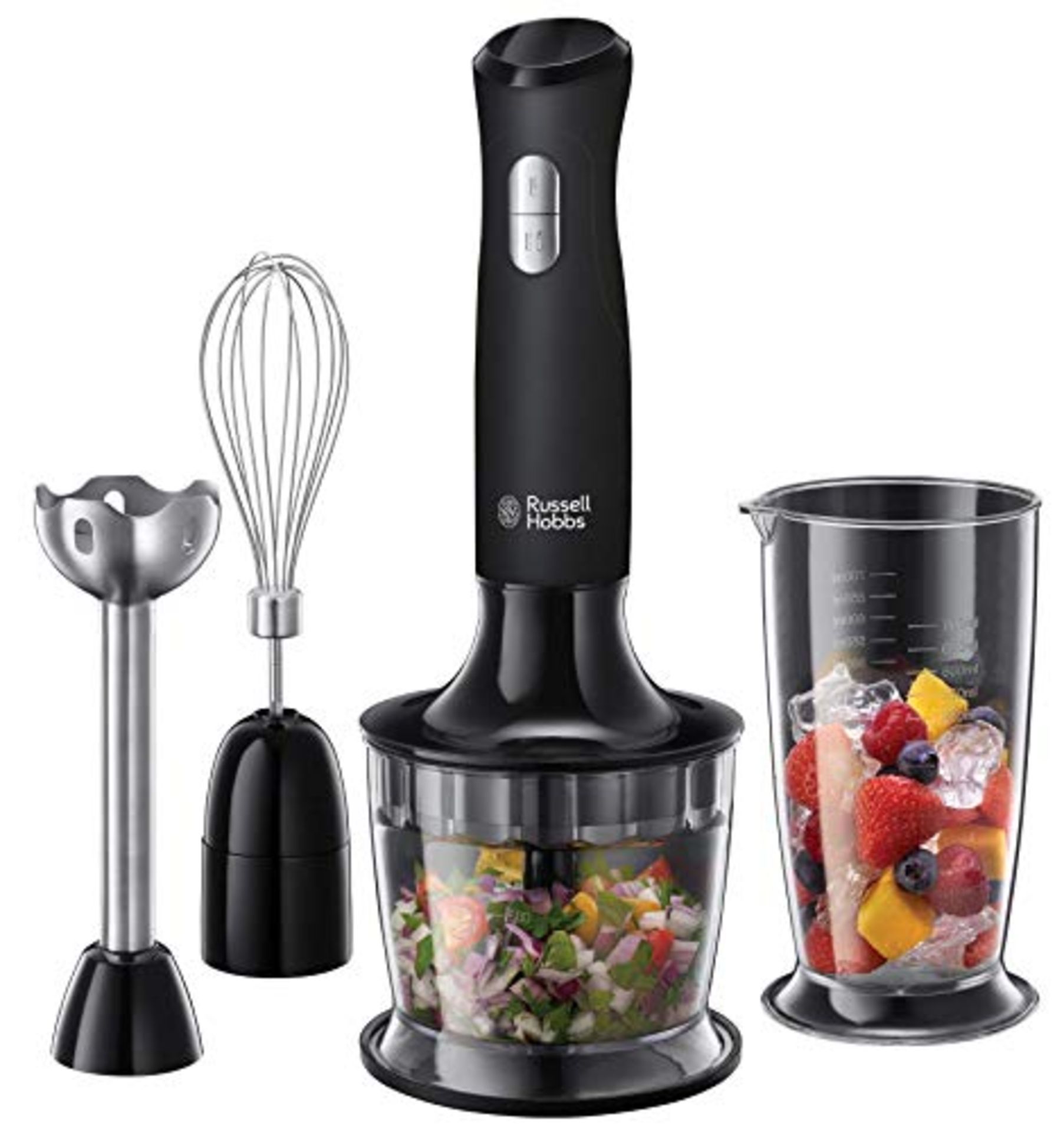 Russell Hobbs 24702 Desire 3 in 1 Hand Blender with Electric Whisk and Vegetable Chopp