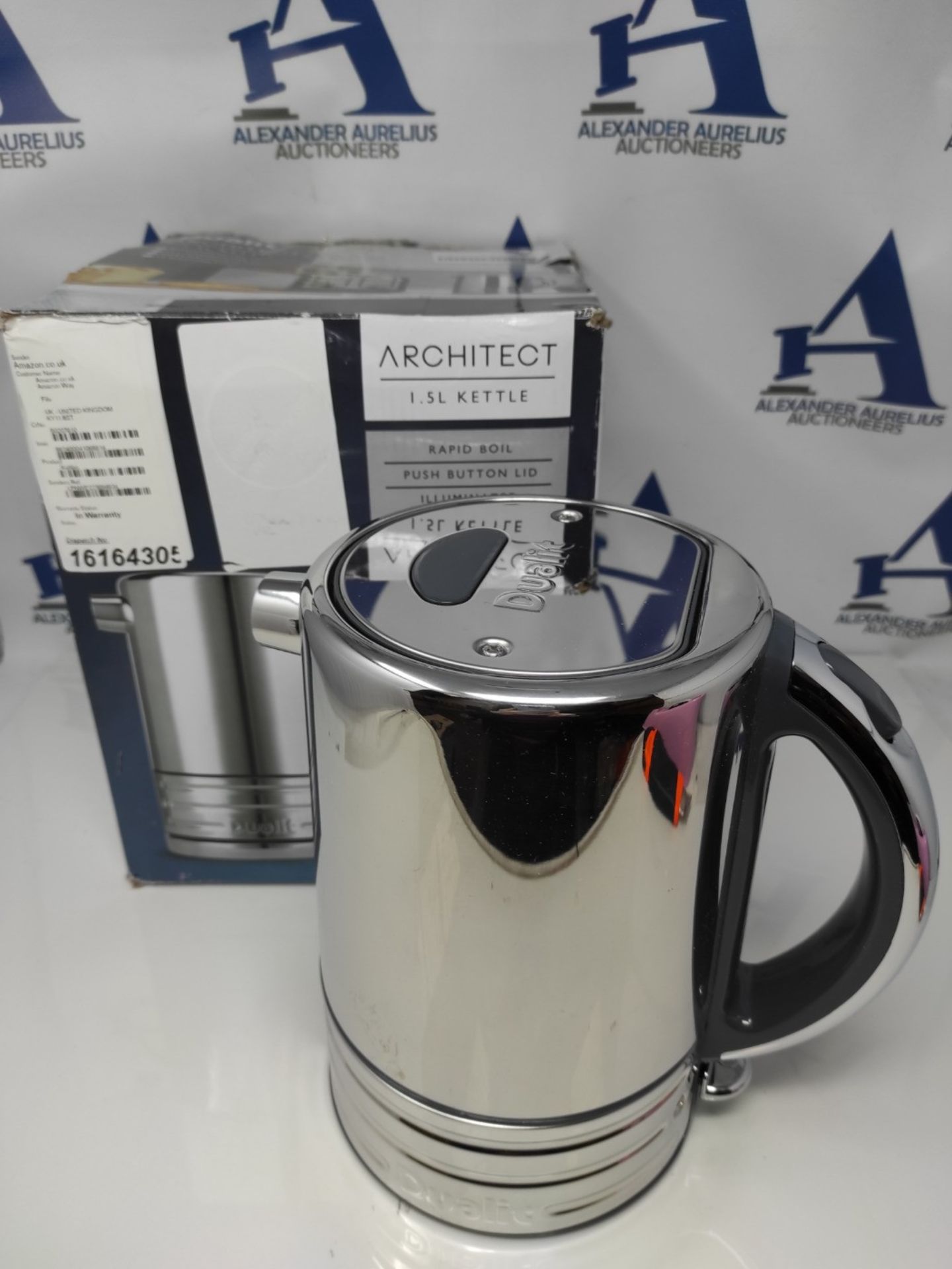 RRP £85.00 [INCOMPLETE] Dualit Architect Kettle | 1.5 Litre 2.3 KW Stainless Steel Kettle With Gr - Bild 2 aus 2