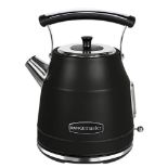 RRP £89.00 Rangemaster RMCLDK201BK Black Cordless Electric 1.7L 3kW Classic Kettle with Quick & Q