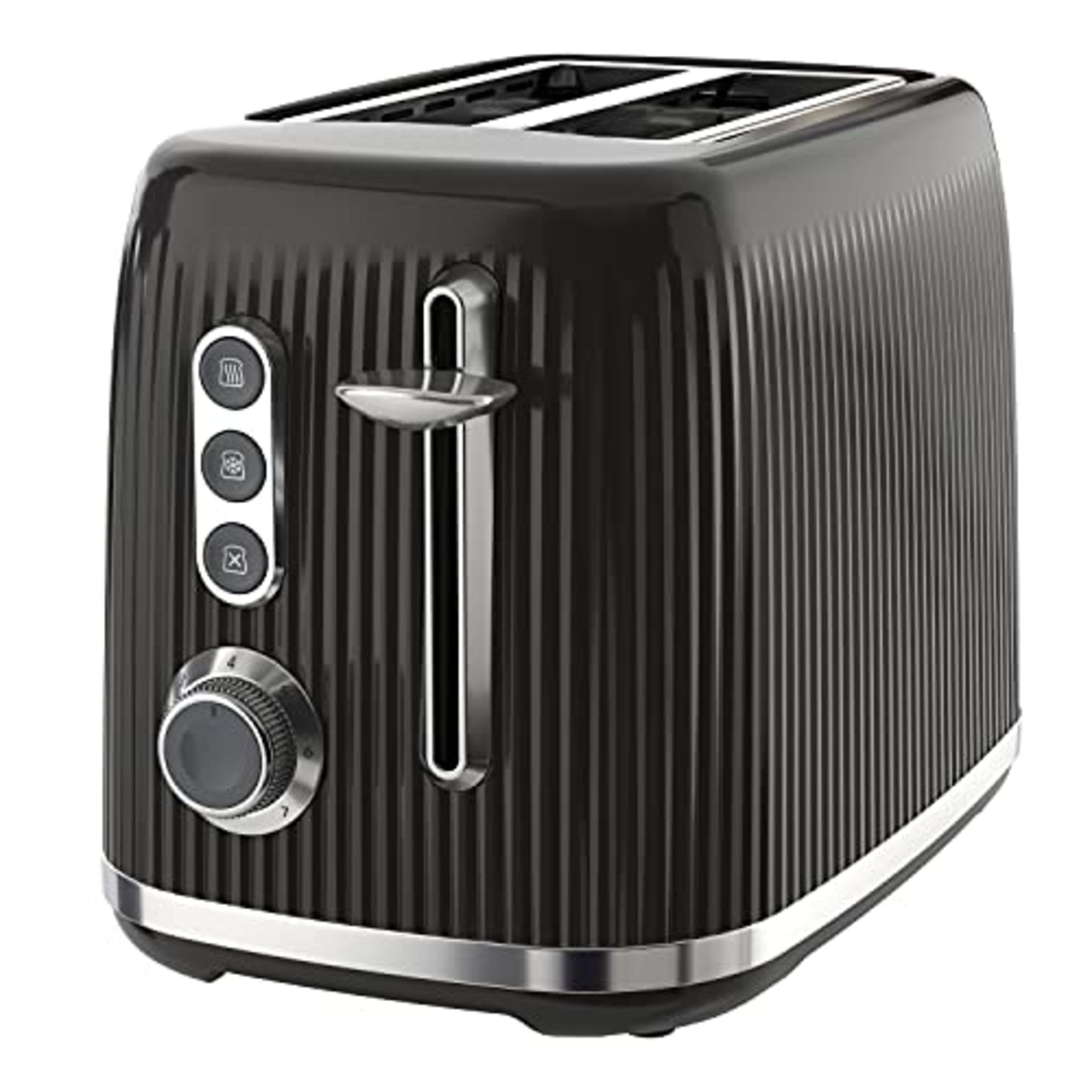 Breville Bold Black 2-Slice Toaster with High-Lift and Wide Slots | Black and Silver C