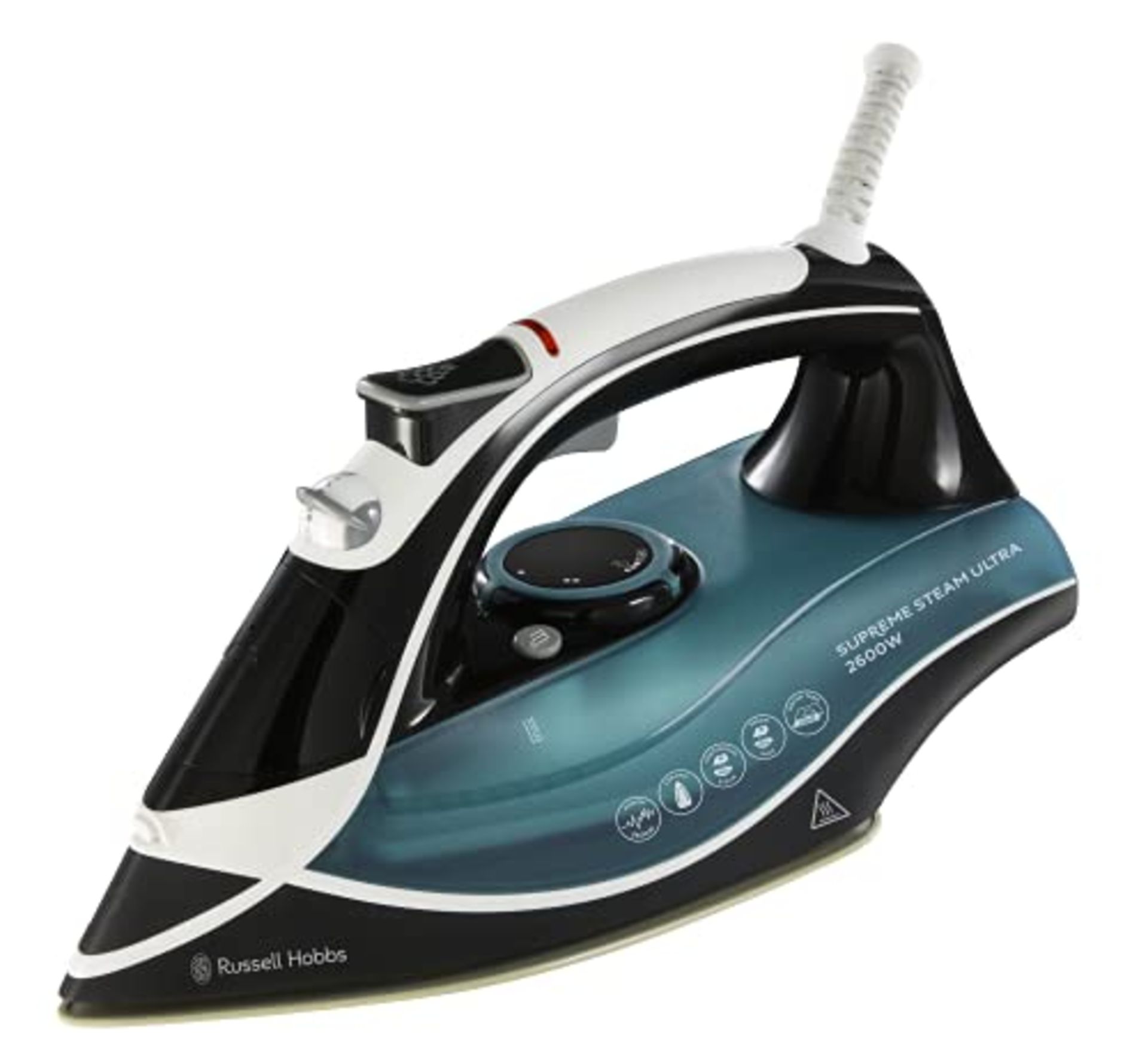 RRP £80.00 Russell Hobbs Supreme Steam Traditional Iron 23260, 2600 W - Teal/Black