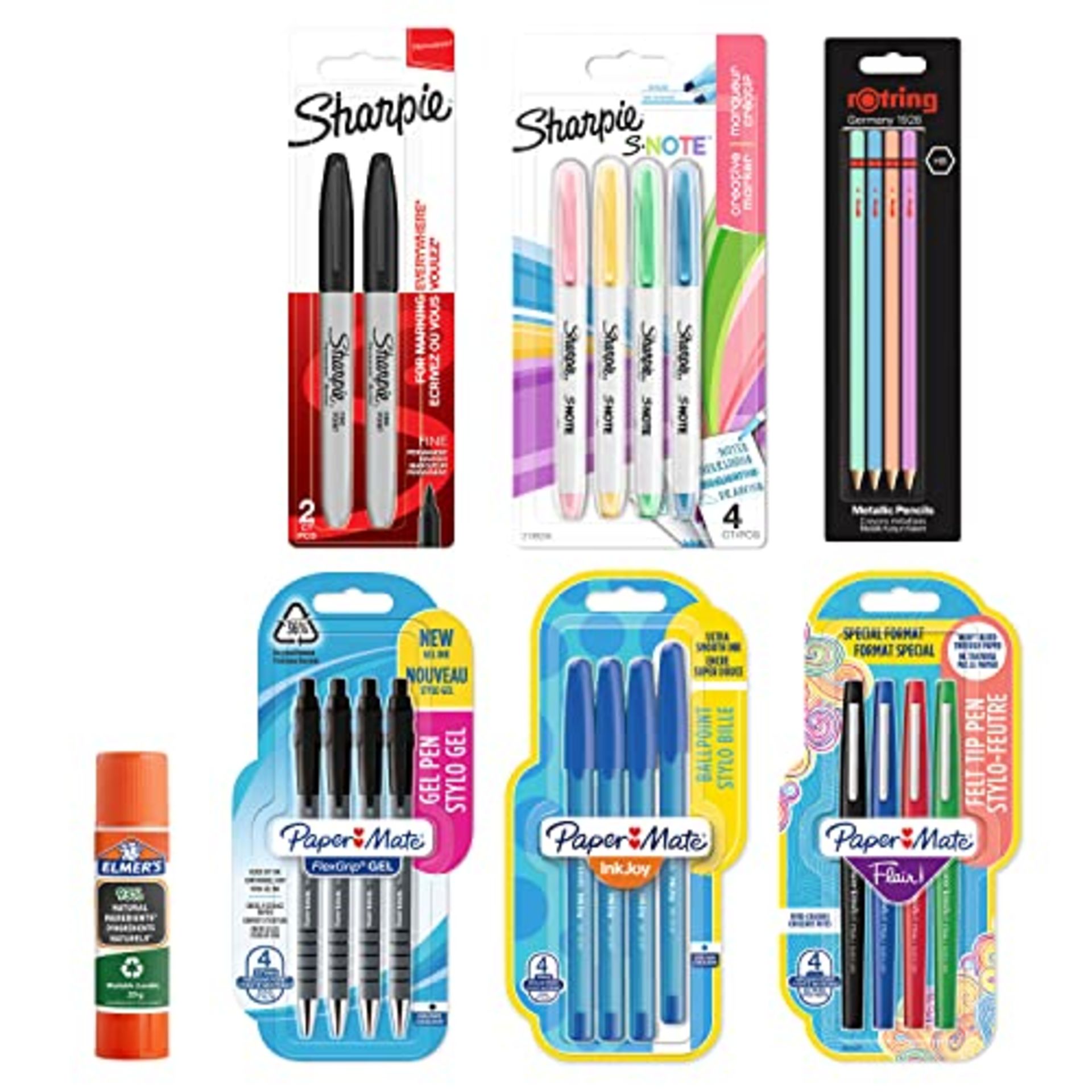 Paper Mate, Sharpie, Rotring & Elmer's Stationery Supplies, Ballpoint Pens, Gel Pens,