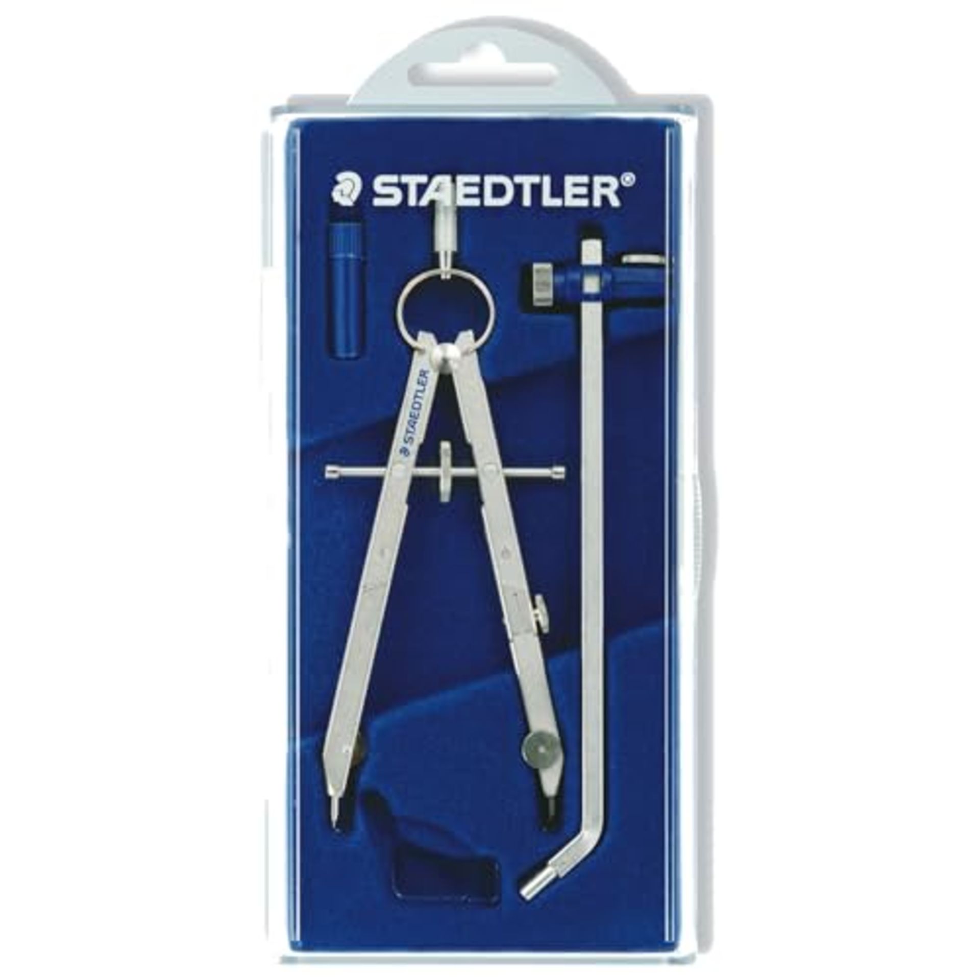 STAEDTLER 551 02 Mars Comfort Precision Compass Set with Lead Part, Extension Bar, Uni