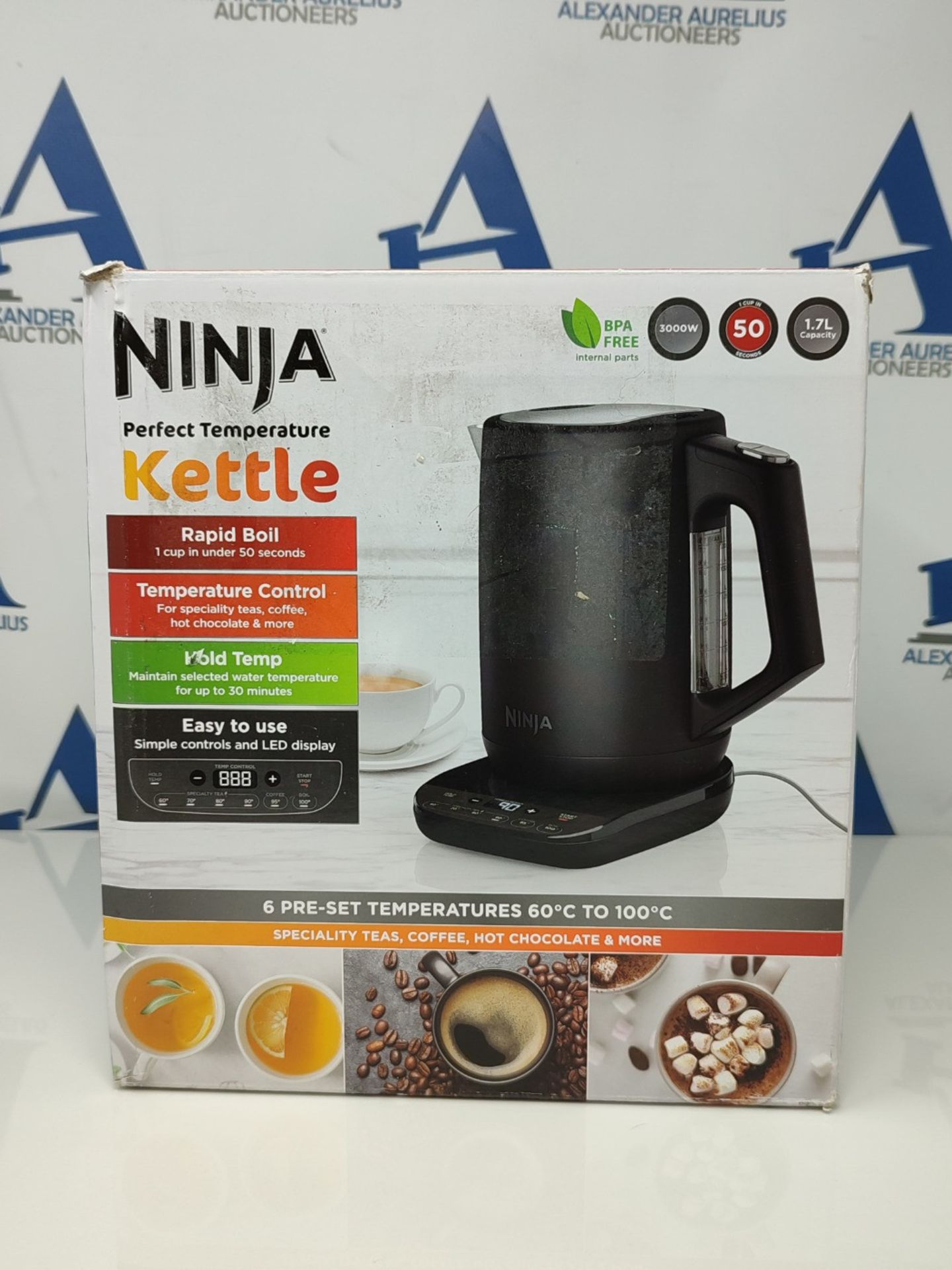 RRP £79.00 Ninja Perfect Temperature Kettle, 1.7L, with Temperature Control, LED Display, Easy to - Image 2 of 3
