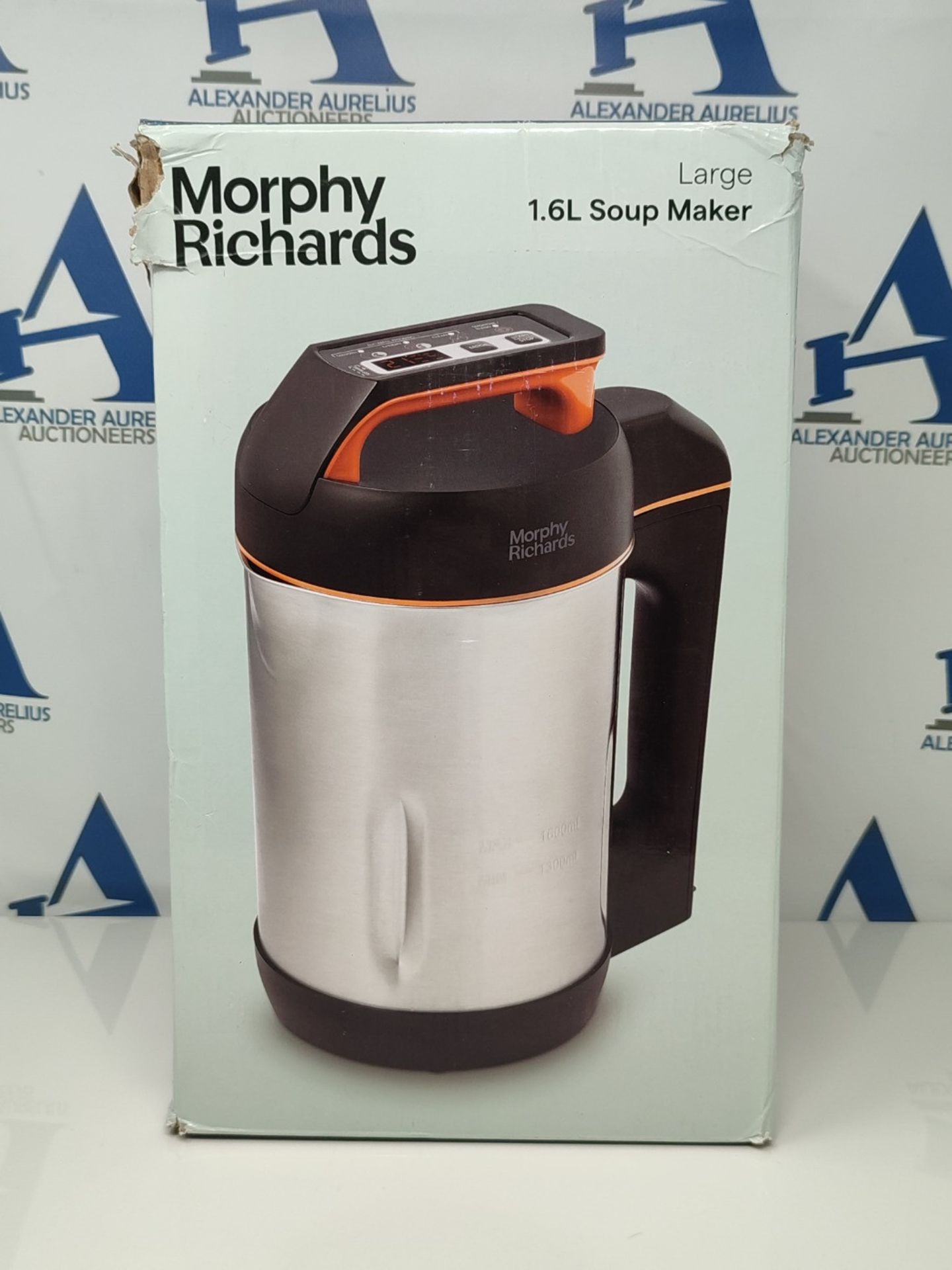 RRP £84.00 Morphy Richards Soup Maker - Metal - 1.6L - Stainless Steel - 501022 - Bild 2 aus 3