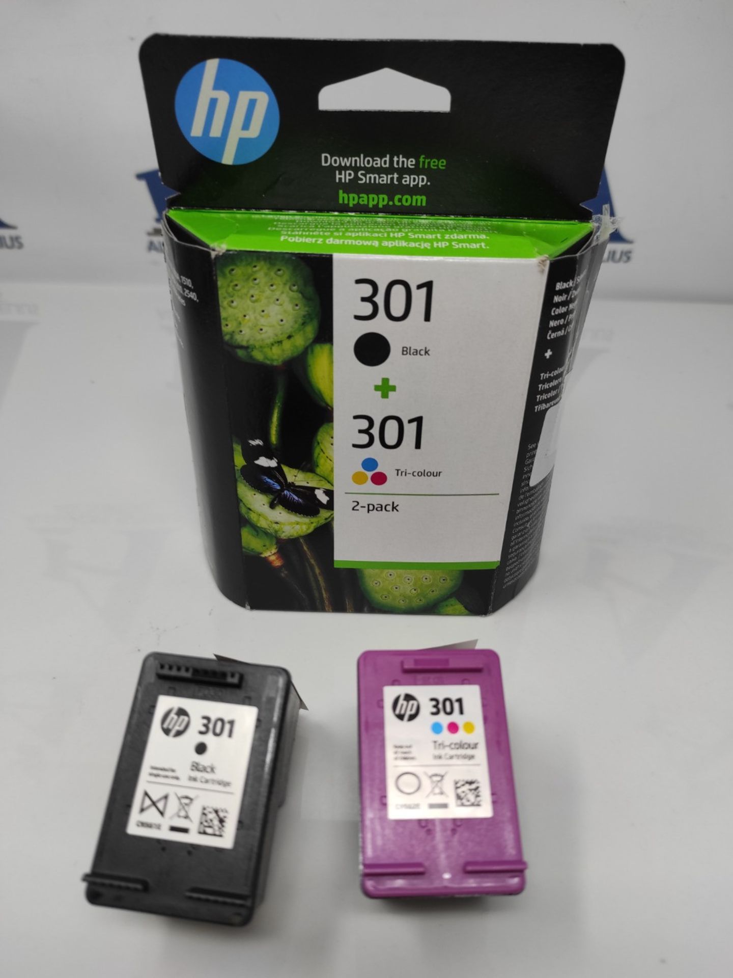 HP N9J72AE 301 Original Ink Cartridges, Black and Tri-Colour, Multipack - Image 2 of 2