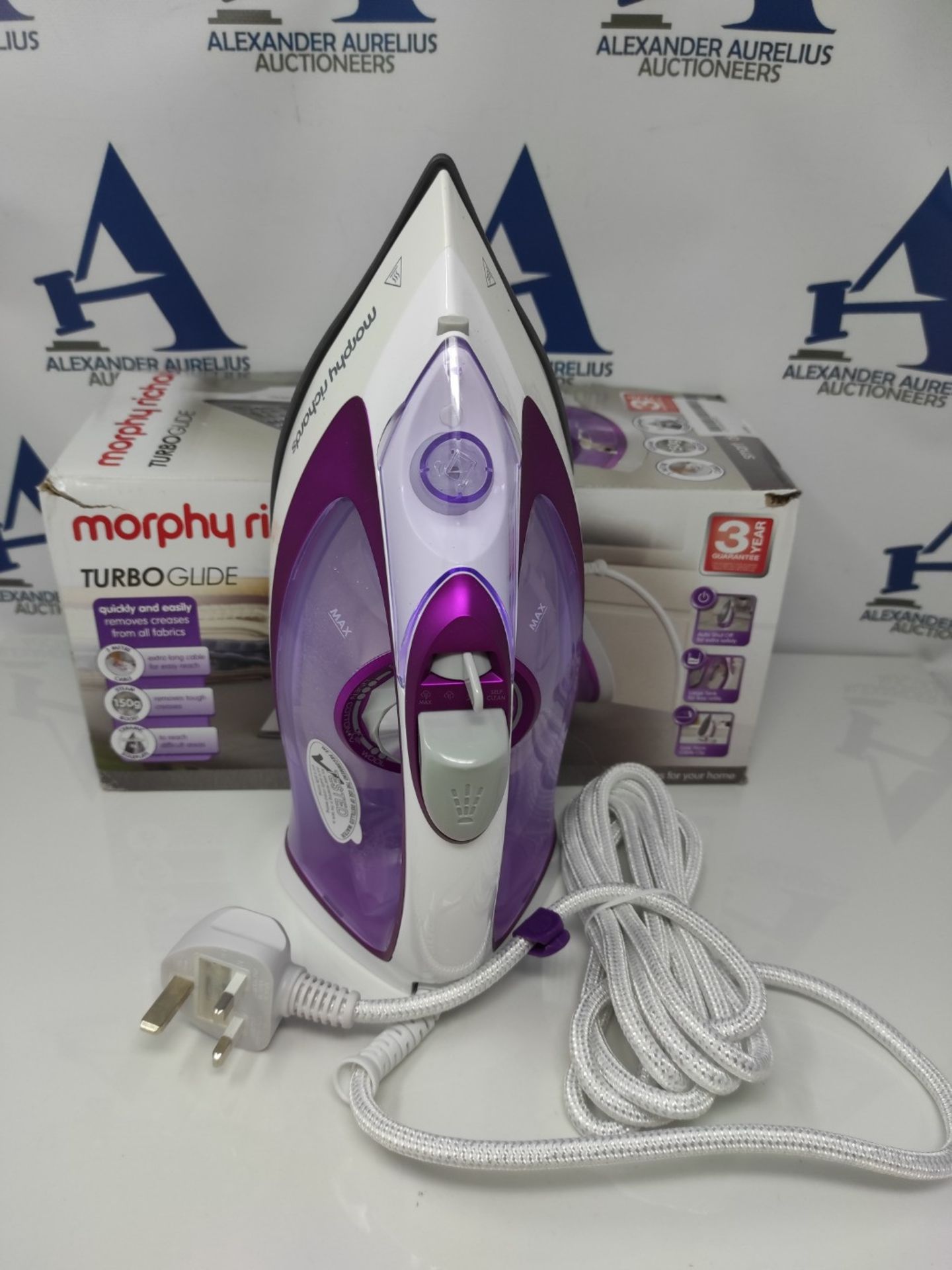Morphy Richards 302000 Turbo Glide Steam Iron, 3 m Cable, 150 g Steam Shot, Auto Shut - Image 3 of 3