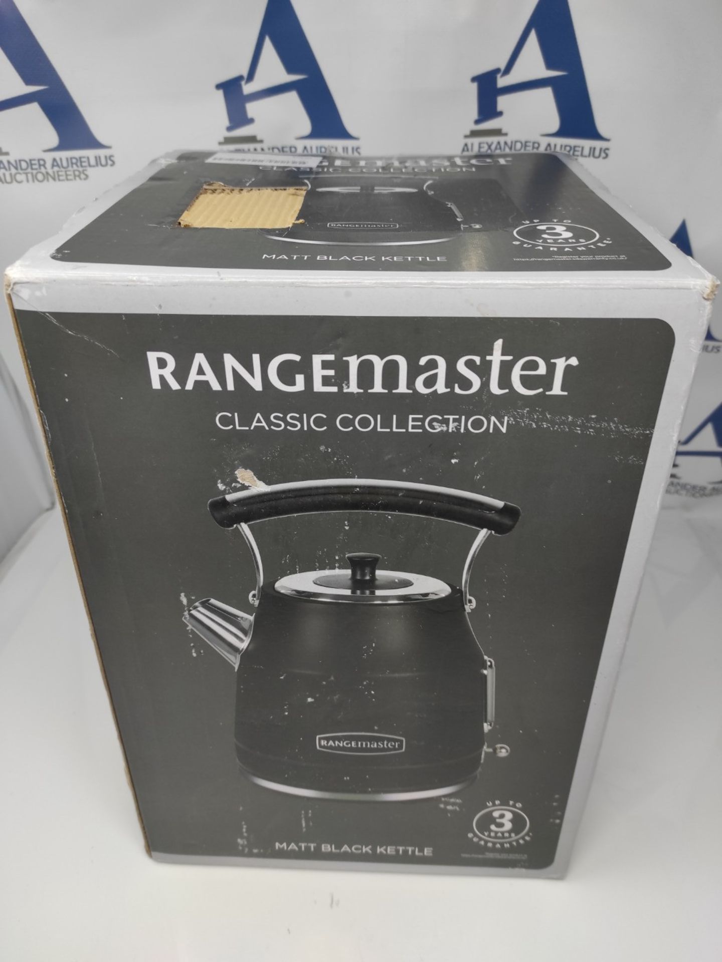 RRP £89.00 Rangemaster RMCLDK201BK Black Cordless Electric 1.7L 3kW Classic Kettle with Quick & Q - Image 2 of 3