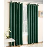 Enhanced Living Vogue Green 46 x 90 inch (117x229cm) Eyelet Thermal Noise Reducing Dim