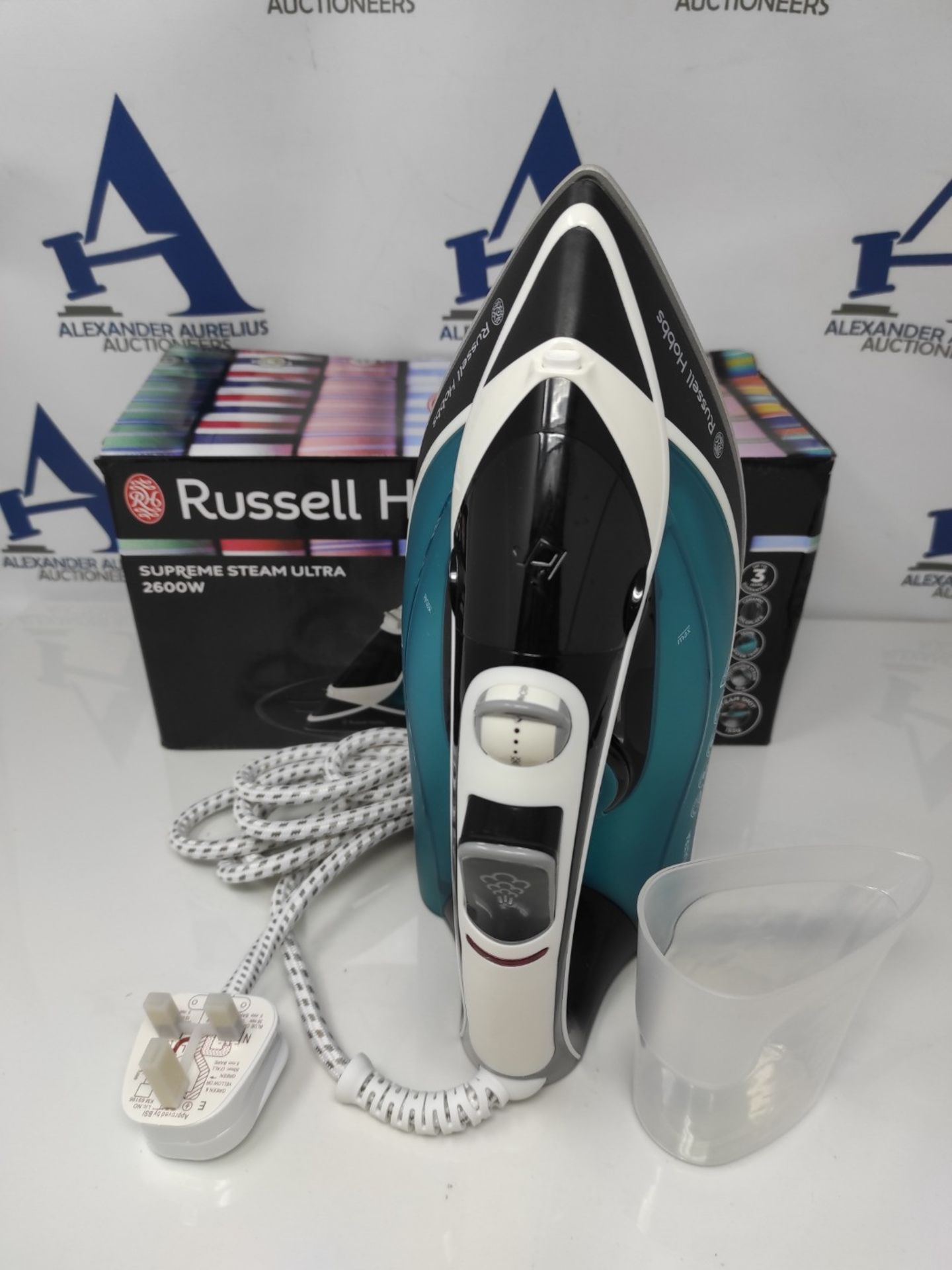 RRP £80.00 Russell Hobbs Supreme Steam Traditional Iron 23260, 2600 W - Teal/Black - Image 3 of 3