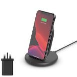 Belkin BoostCharge Wireless Charging Stand 15W (Qi Fast Wireless Charger for iPhone,