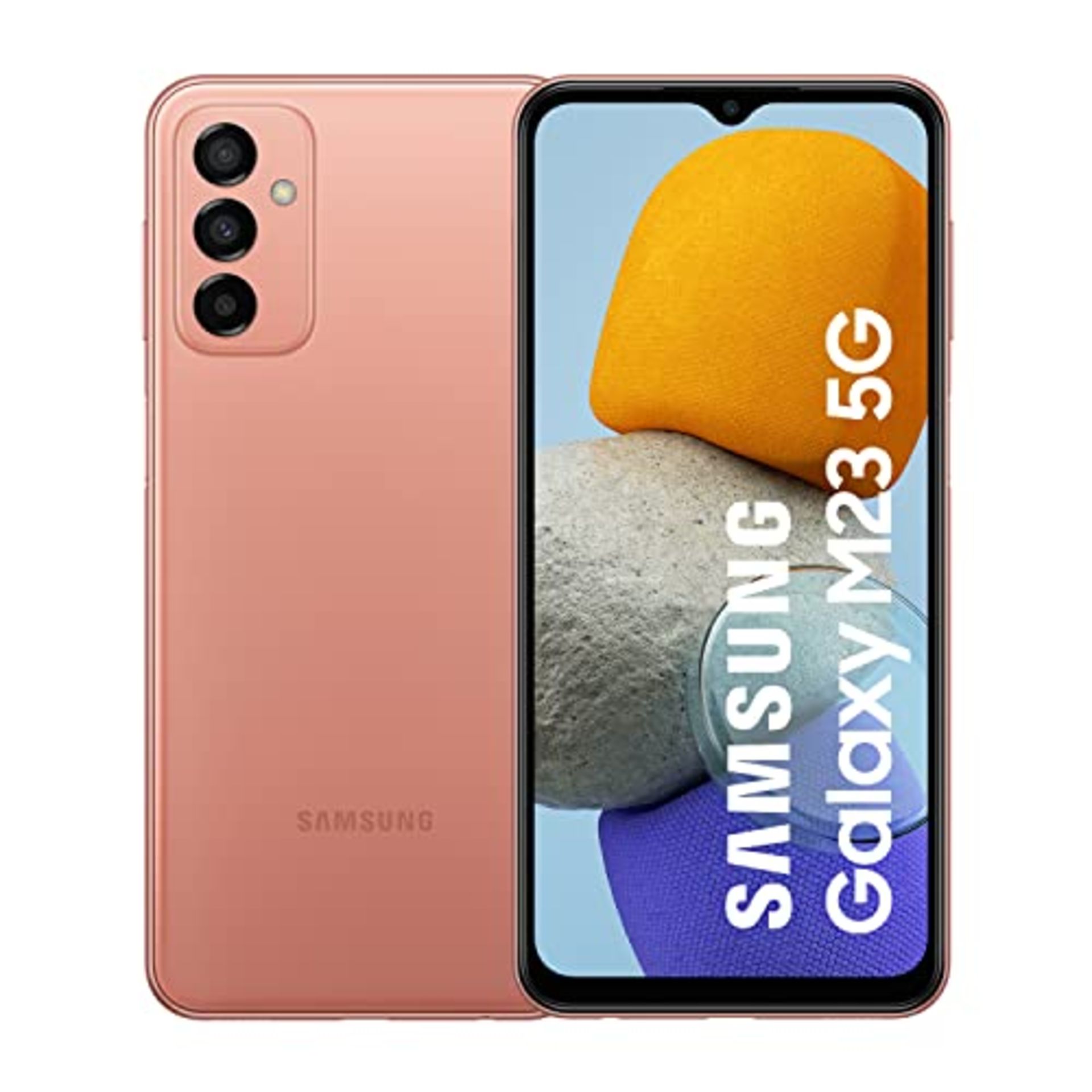 RRP £212.00 Samsung Galaxy M23 5G Mobile Phone SIM Free Android Smartphone 4GB RAM 128GB Storage O