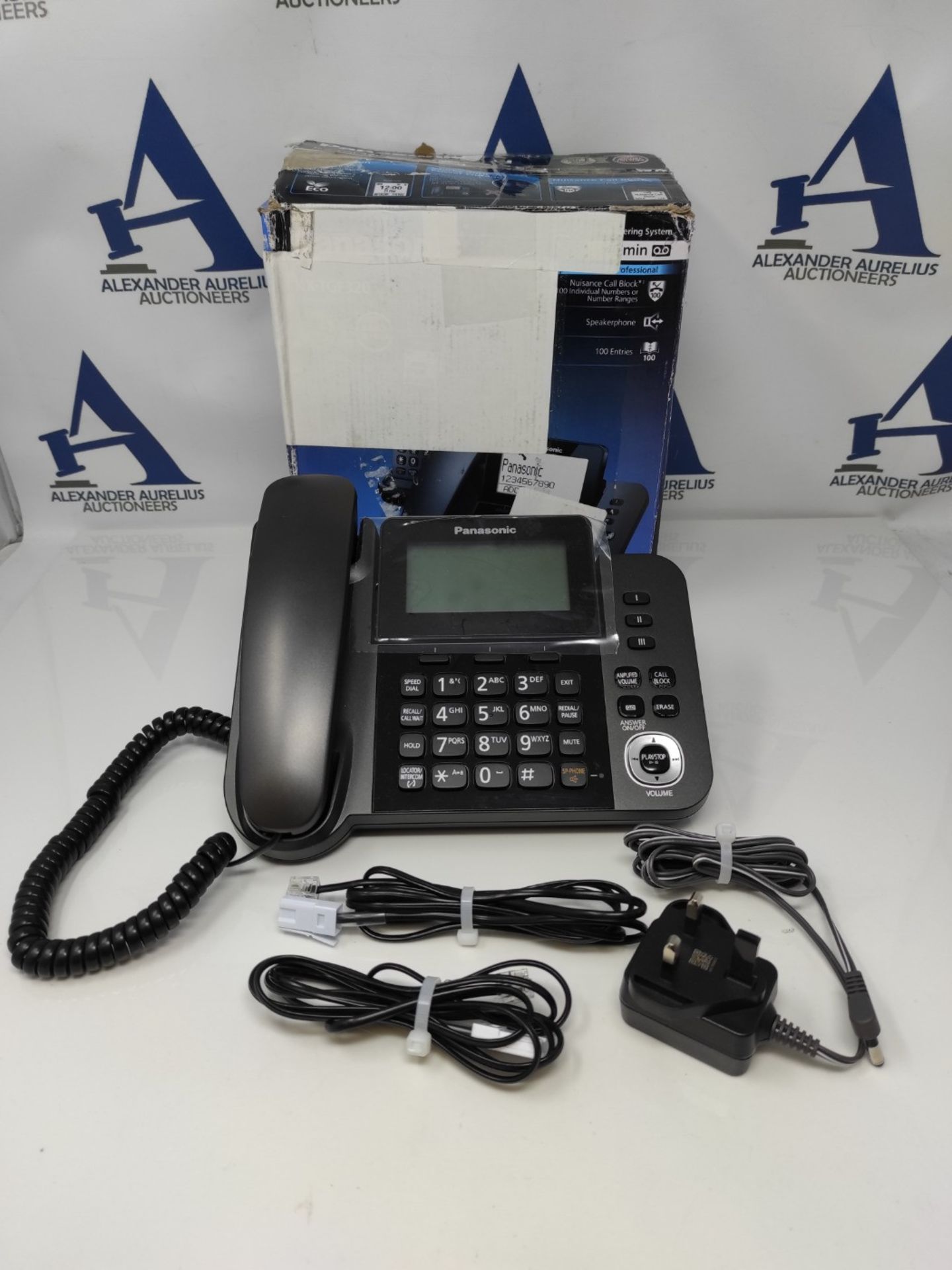 RRP £80.00 Panasonic KX-TGF320 Corded and Cordless Home office Telephone Kit with Answerphone and