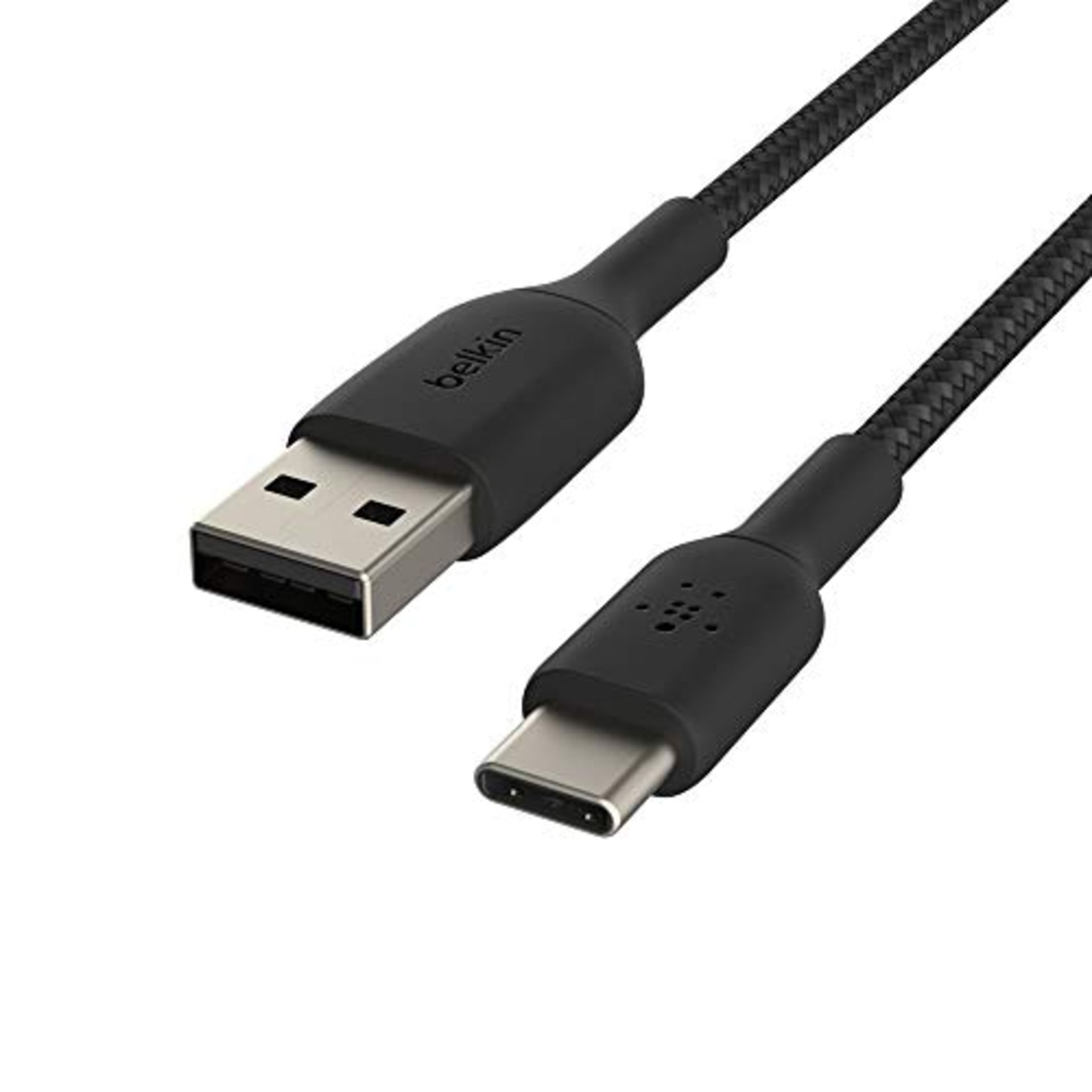 Belkin BoostCharge Braided USB C charger cable, USB-C to USB-A cable, USB type C charg