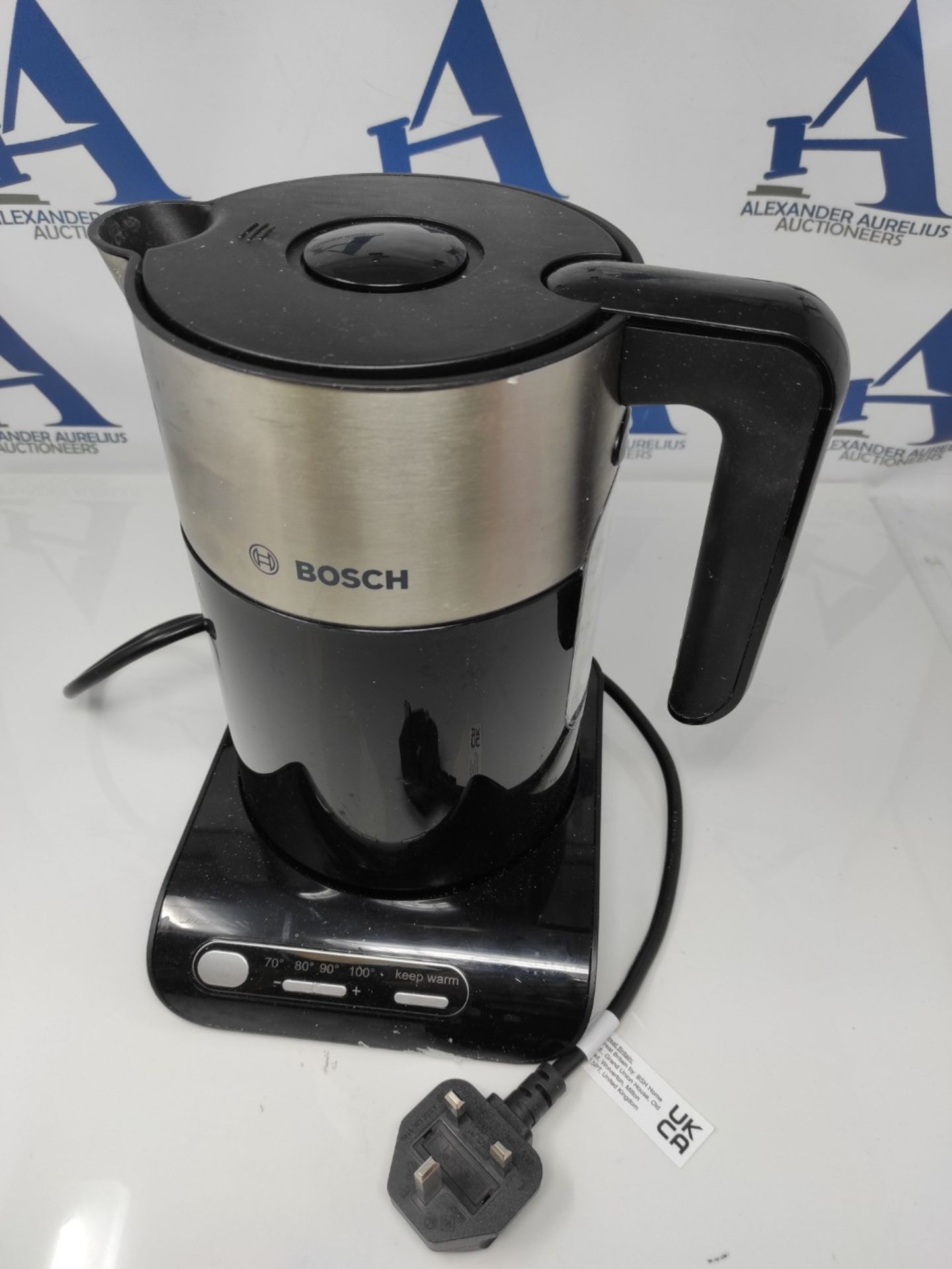 RRP £80.00 Bosch Styline TWK8633GB Variable Temperature Cordless Kettle, 1.5 Litres, 3000W - Blac - Image 3 of 3