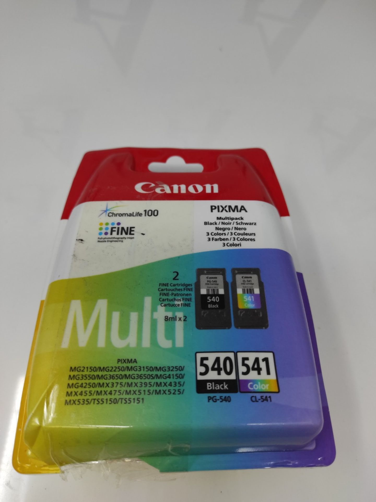 Canon PG-540 Black + CL-541 Colour Genuine Ink Cartridges  Multipack - Image 2 of 3