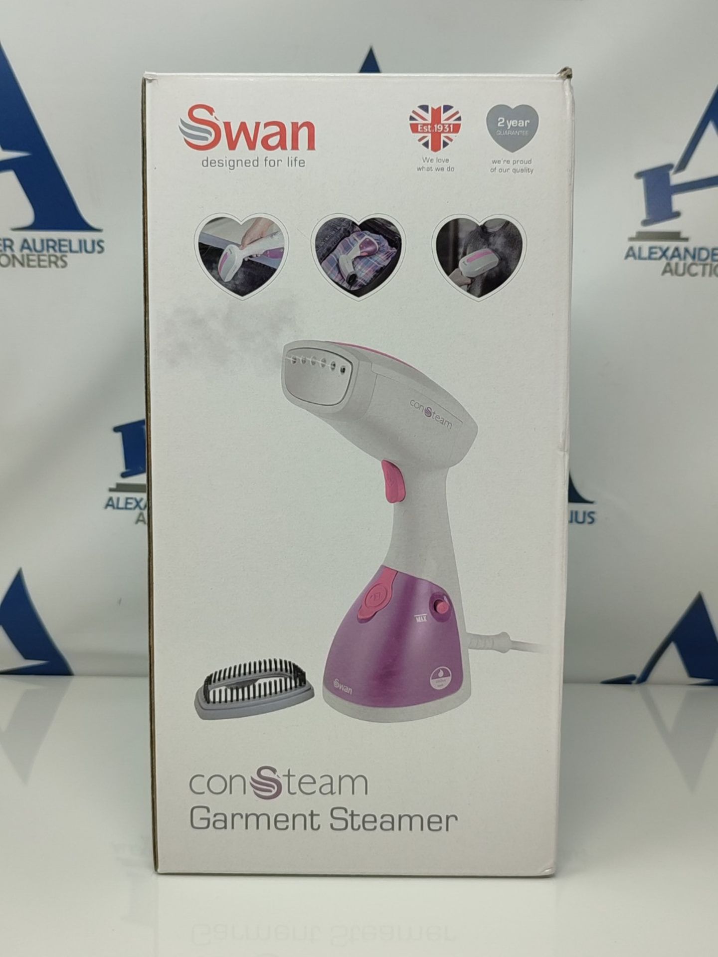 Swan, SI12020N, Handheld Garment Steamer, Lightweight and Compact, 1100W, Iron, Pink - Image 2 of 3