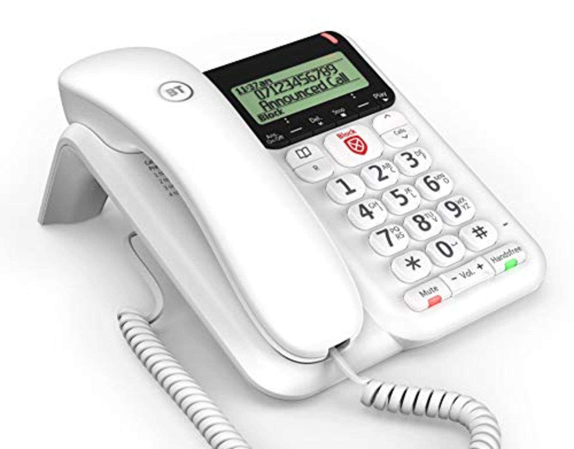 BT Décor 2600 Corded Landline House Phone with Advanced Nuisance Call Blocker