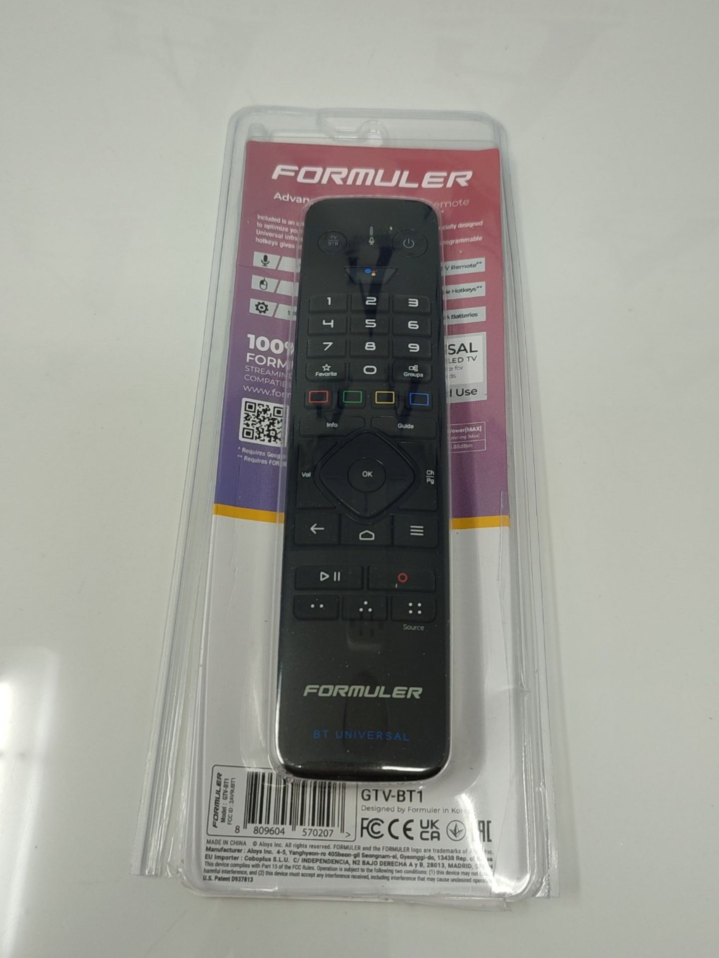 Formuler GTV-BT1 Advanced Bluetooth Voice Remote with Universal TV Control for Z8 and