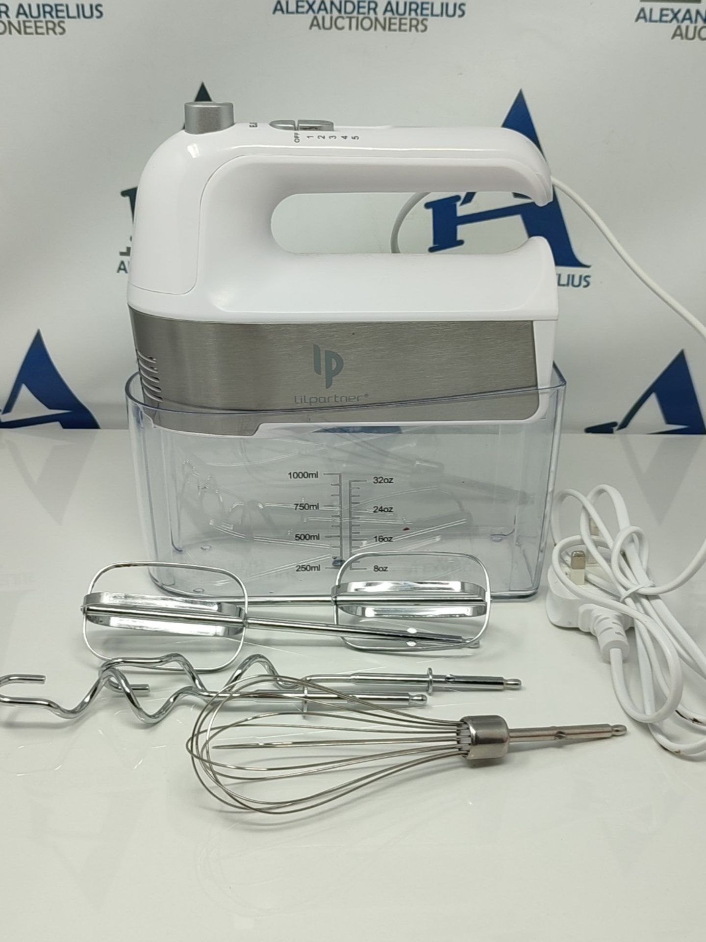 Hand Mixer Electric, 450W Kitchen Mixers with Scale Cup Storage Case, Turbo Boost/Self - Image 2 of 2